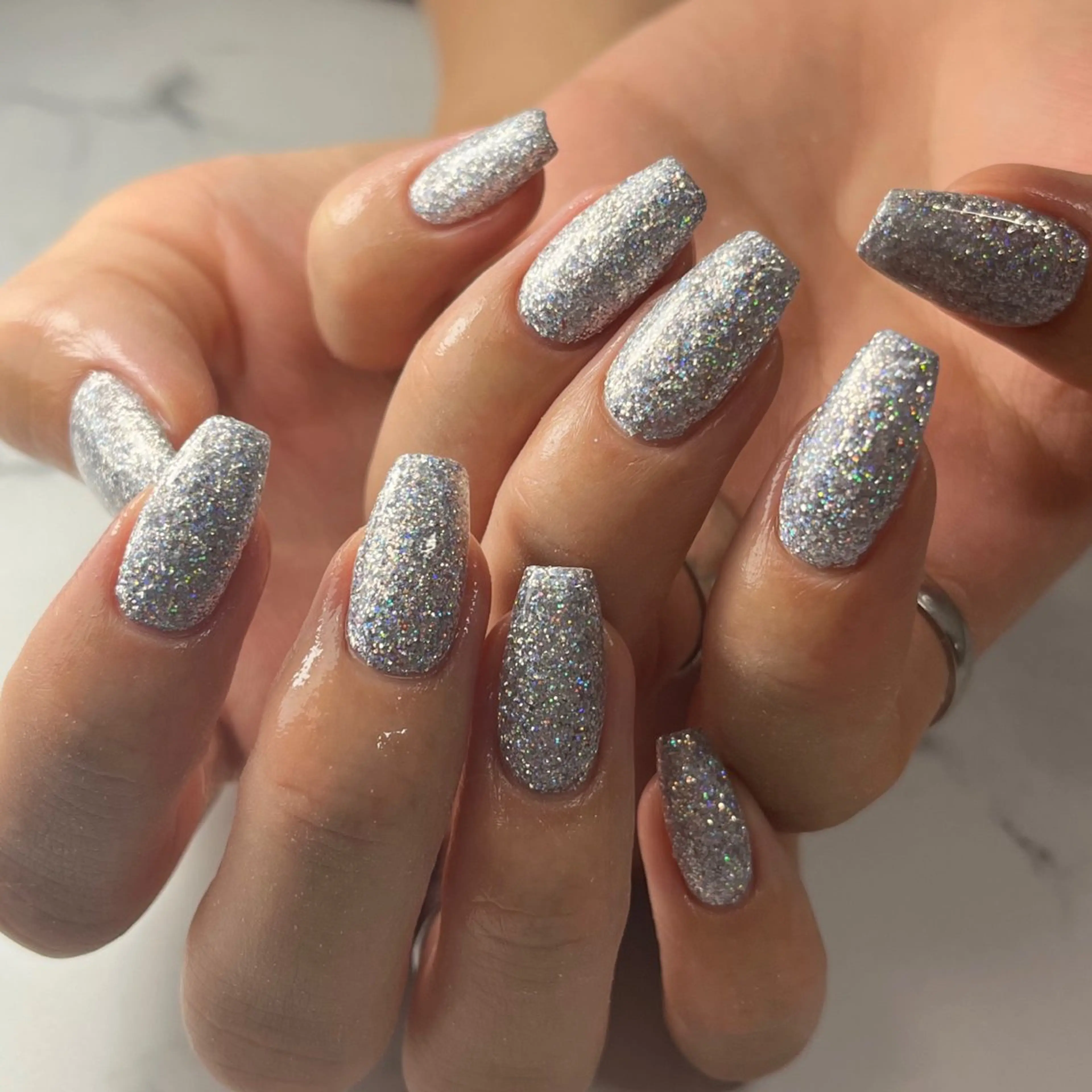 ネイル オーロラネイル ジェルネイル ラメ(グリッター) ワンカラーネイル パラジェル NAIL NOWのネイルデザイン