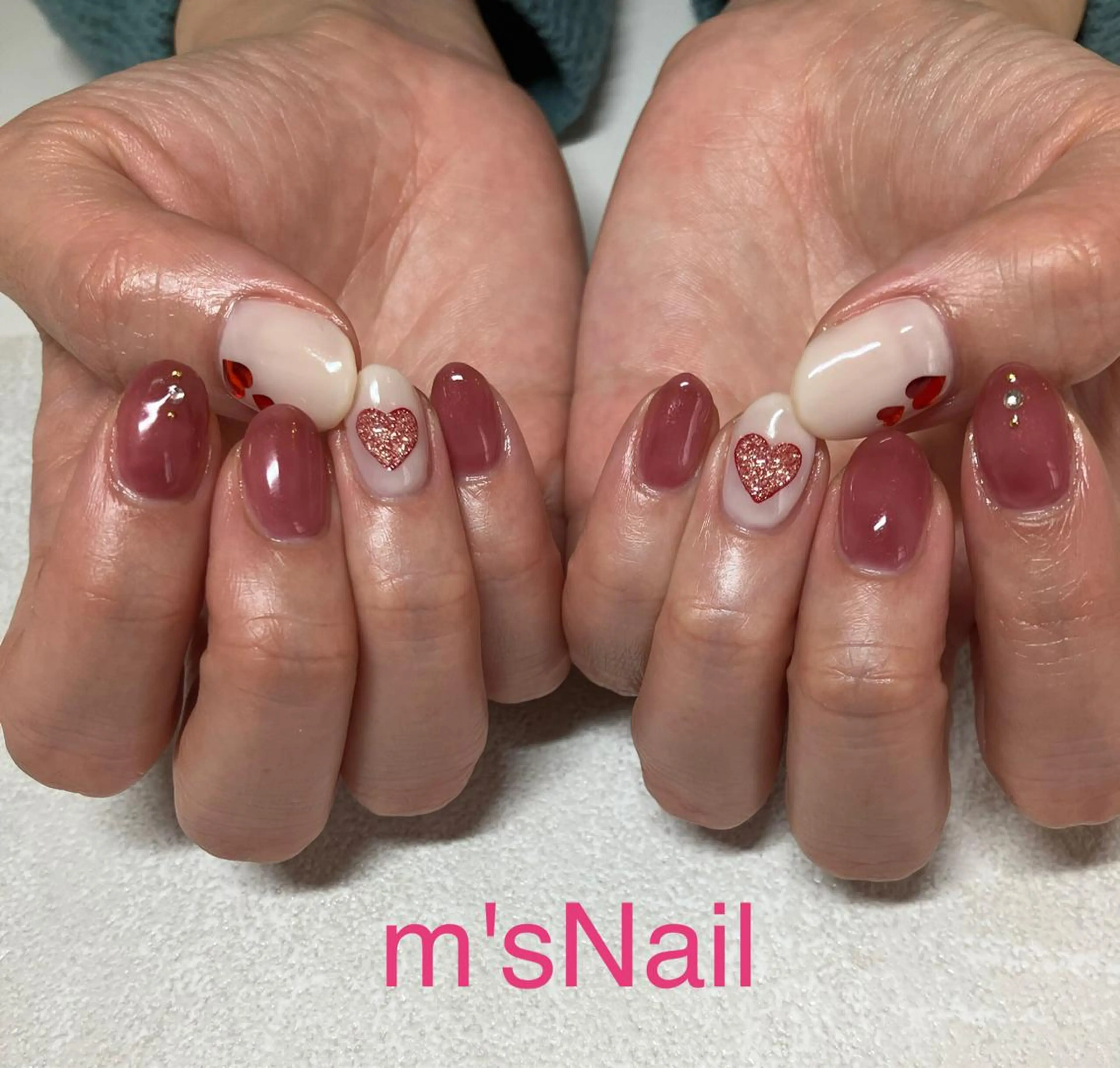 ネイル ハート m'sNail 福岡西区 ネイルのネイルデザイン