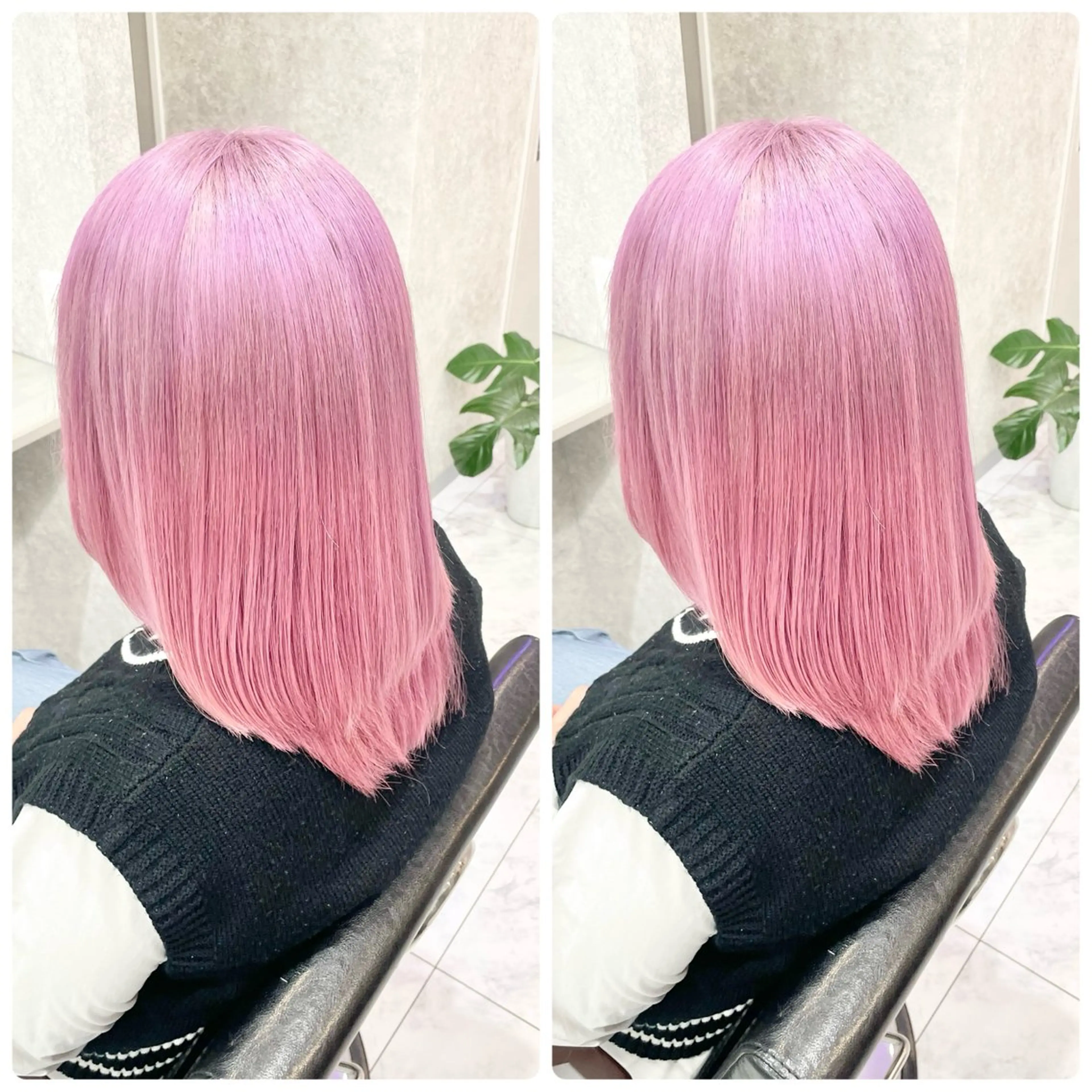 ミディアム 🦋ハイトーン🦋 石山 希理🦋のヘアスタイル