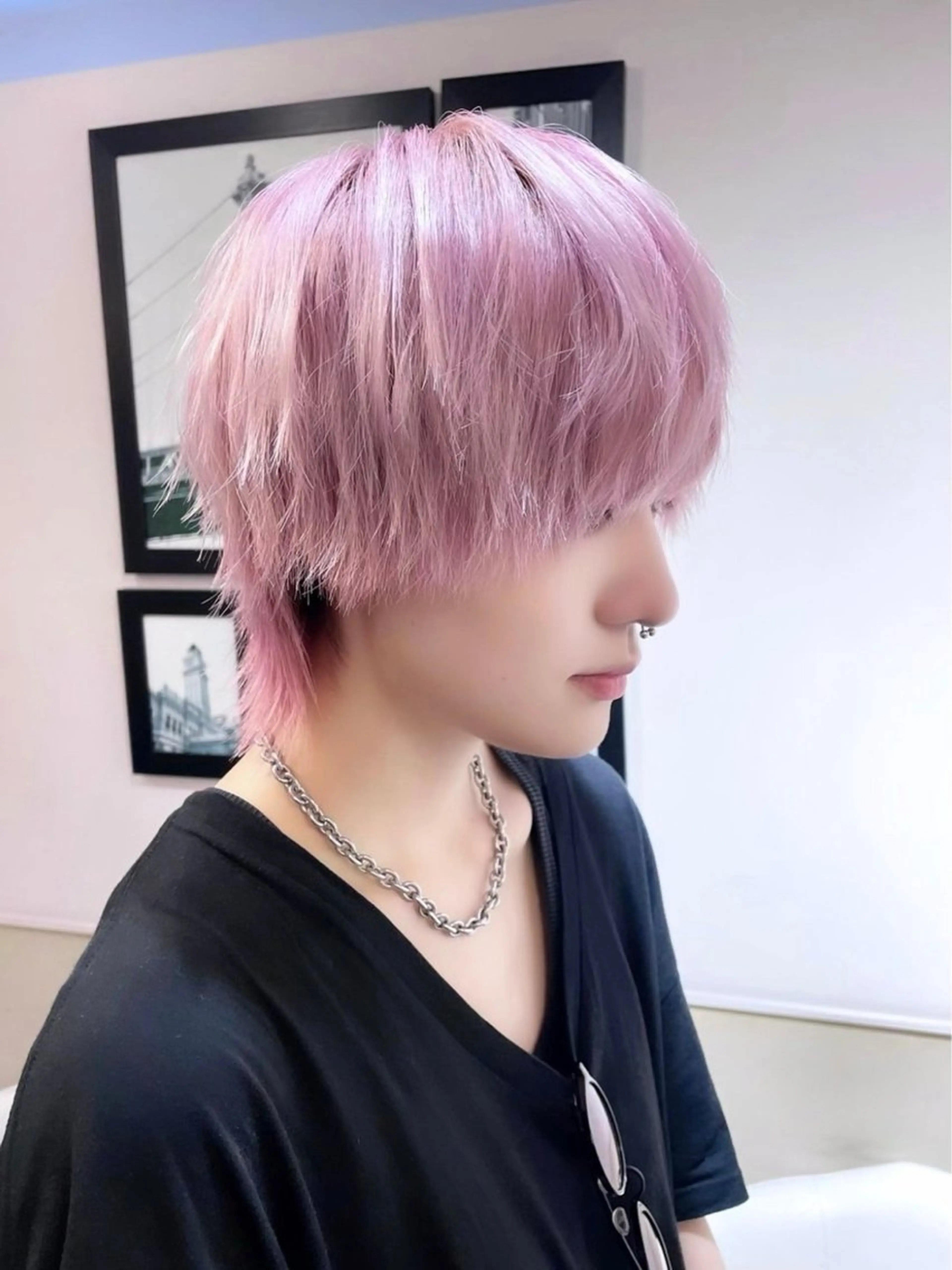 ショート カラー メンズ 髪質改善×韓国 レイヤー ひかるのヘアスタイル
