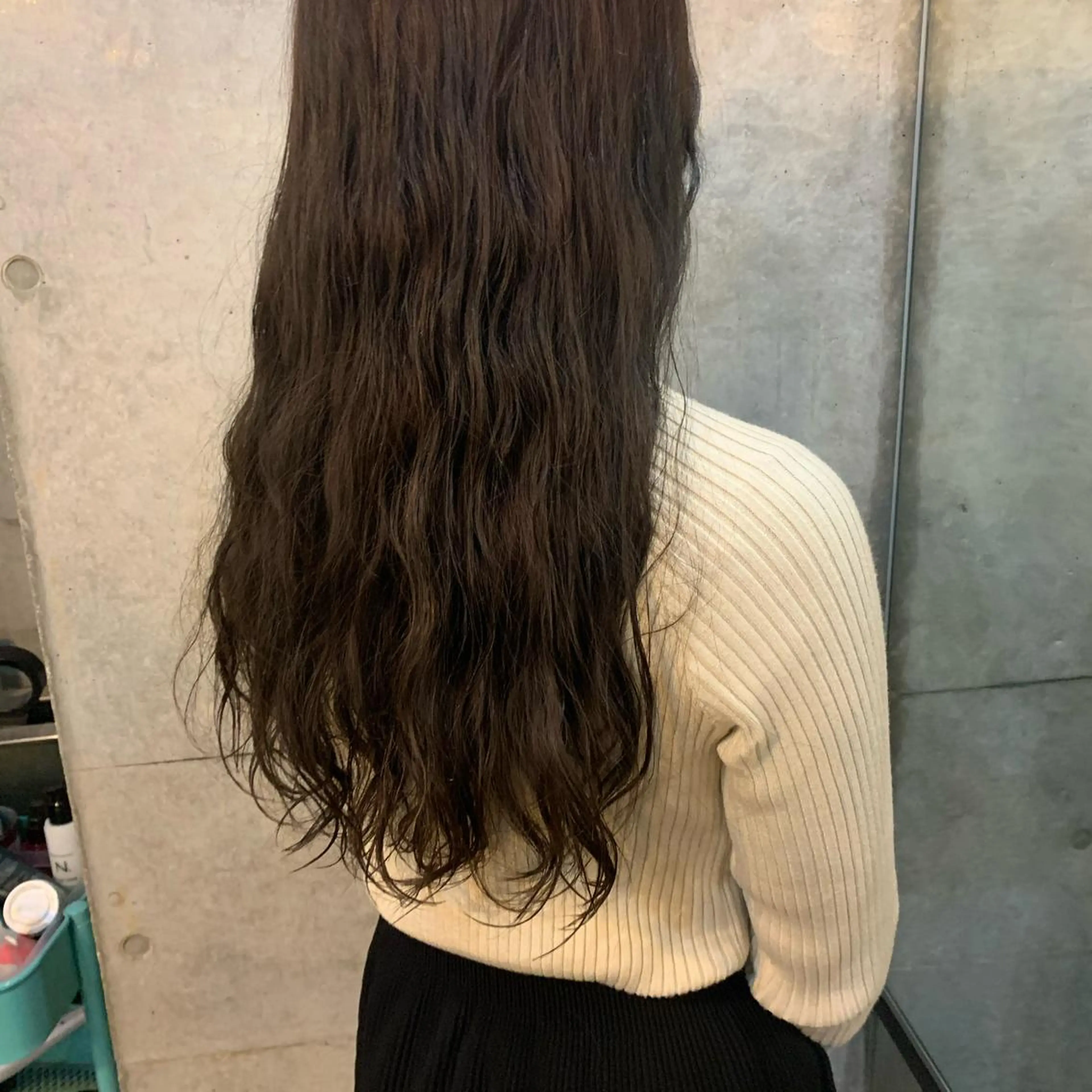 ロング カラー パーマ アッシュ デジタルパーマ kimika🥑 メンズ/髪質改善のヘアスタイル