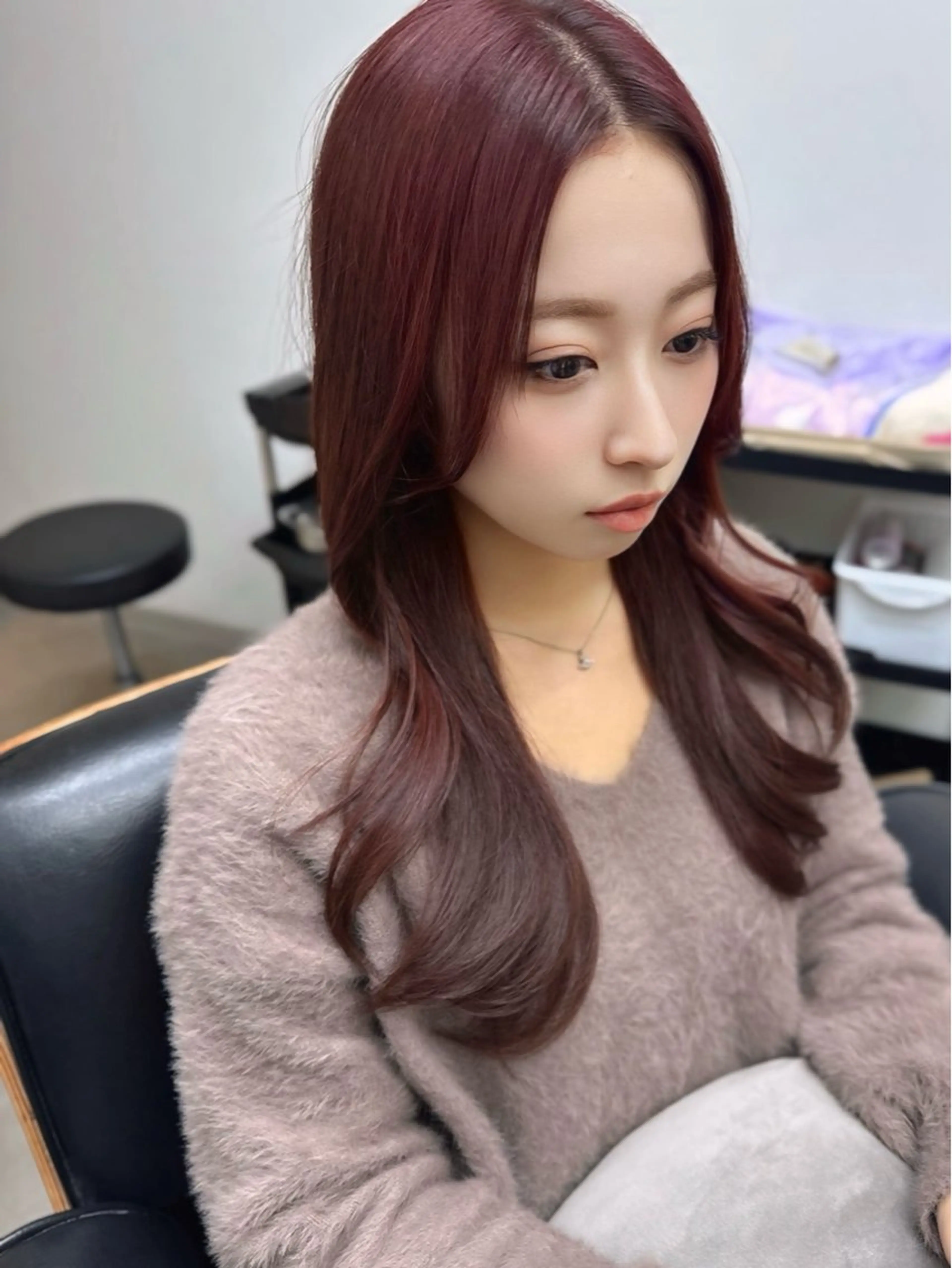 ロング カラー アディクシーカラー イルミナカラー クオルシアカラー 髪質改善 韓国風ヘア カット ヘアカラー トリートメント The Apartment of Solon 船橋 2nd所属・高橋潤⚜️縮毛矯正 /NEO髪質改善のヘアスタイル