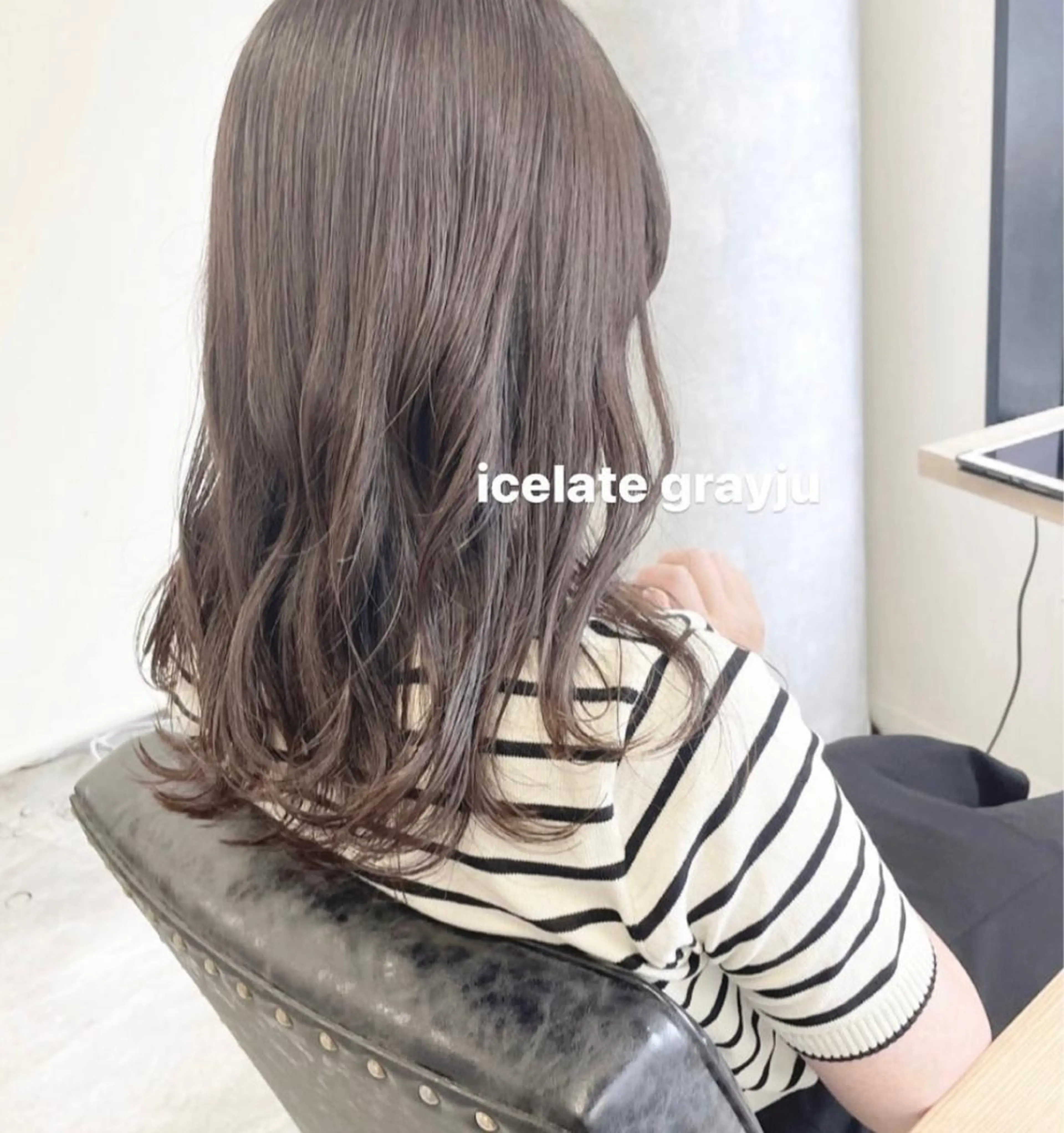 ミディアム カラー misaki🩰🤍 まろみ透け感カラーのヘアスタイル