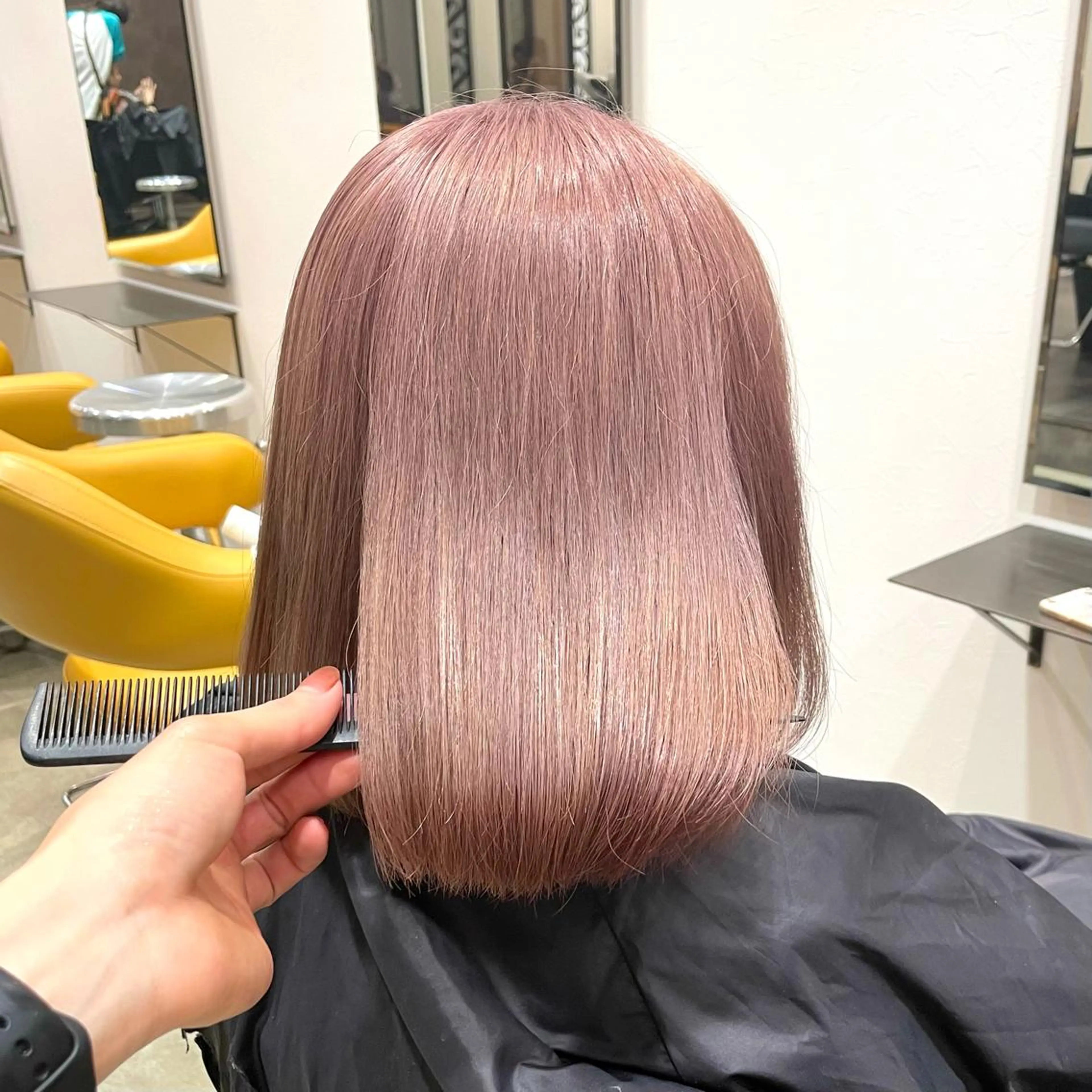 セミロング カラー メンズ ヘアカラー トリートメント ヘアセット 🧸ハイトーン🧸 ゆっきー🧸のヘアスタイル