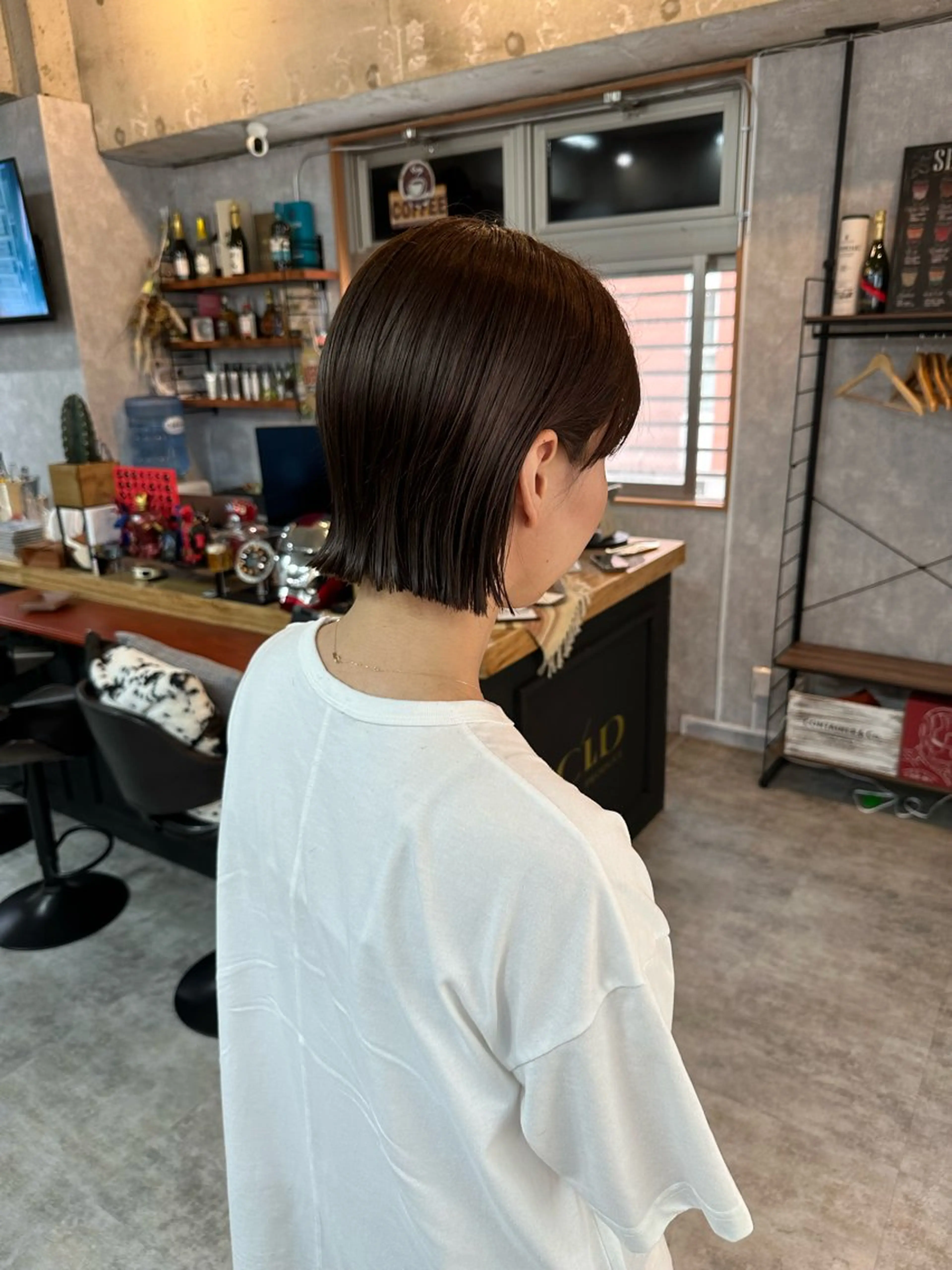 ショート 切りっぱなしボブ ショートボブ ハンサムショート 丸みショート ボブ カット 縮毛矯正 トリートメント C’LD hair  produce /シールドヘア所属・モテ髪/ボブ/ショー ト/アダチフウトのヘアスタイル