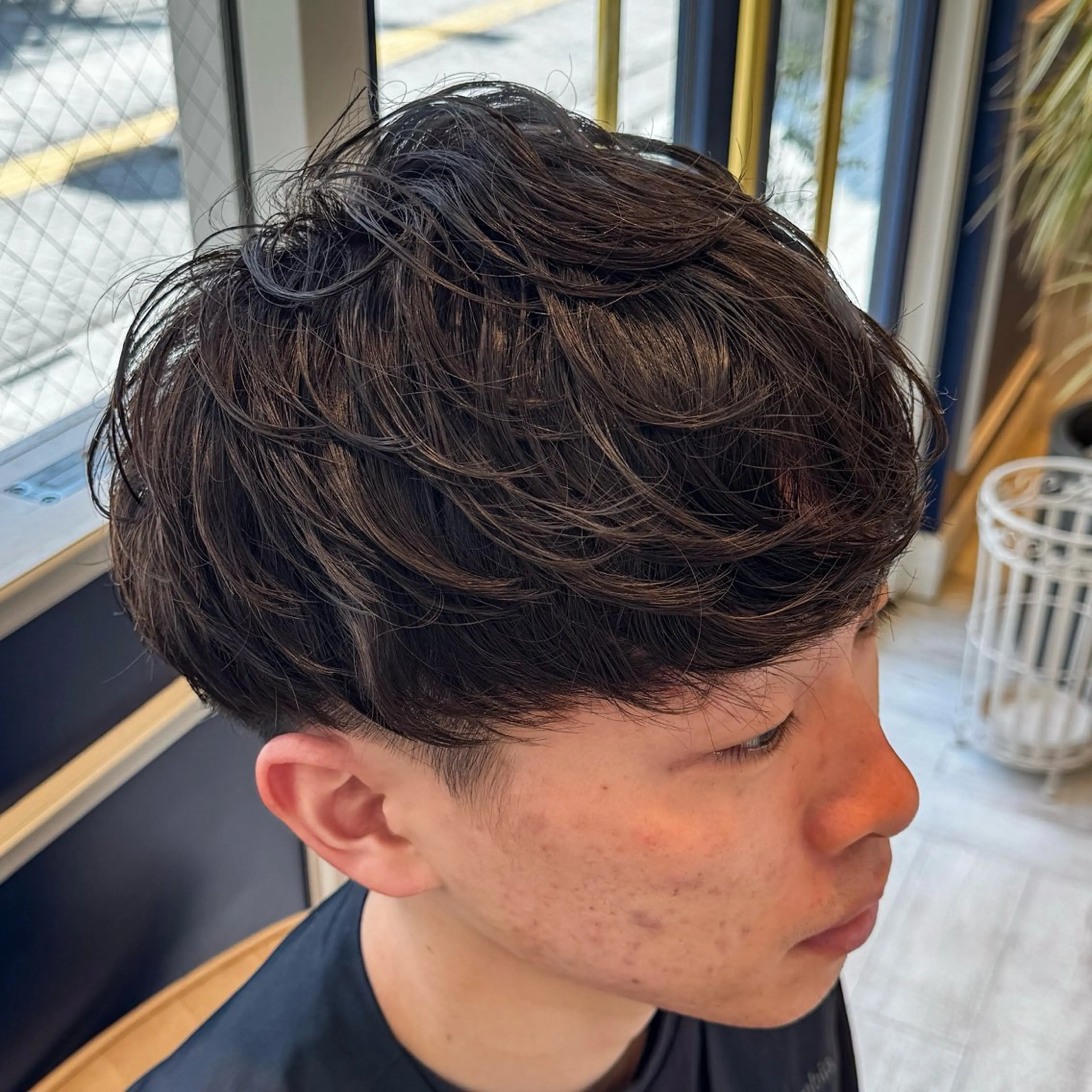 ショート パーマ メンズ メンズパーマ カット パーマ 吉田 新平のヘアスタイル