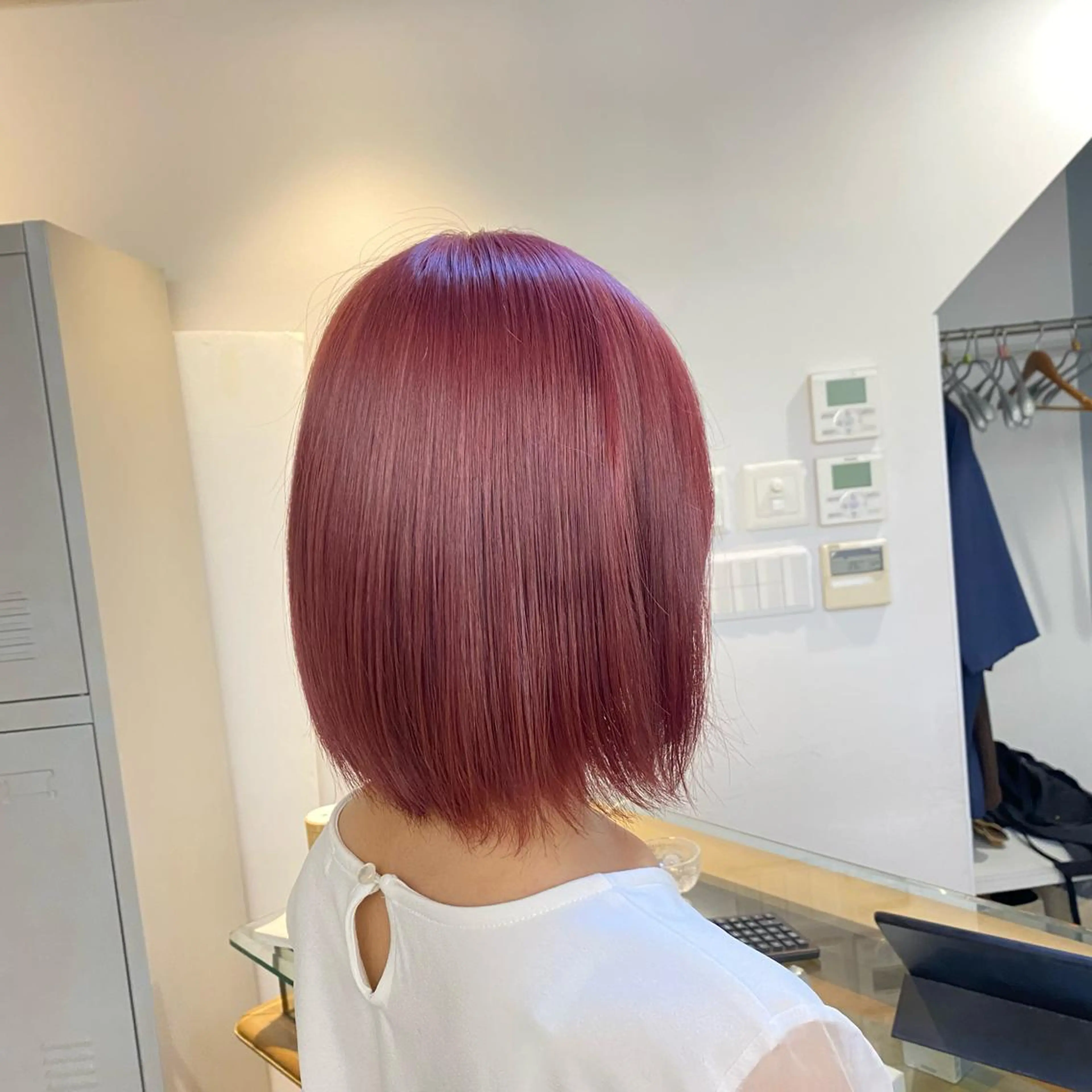ミディアム カラー パーマ ヘアアレンジ メンズ キッズ ネイル マツエク・マツパ アイブロウ 暖色系/透明感 治野心のヘアスタイル