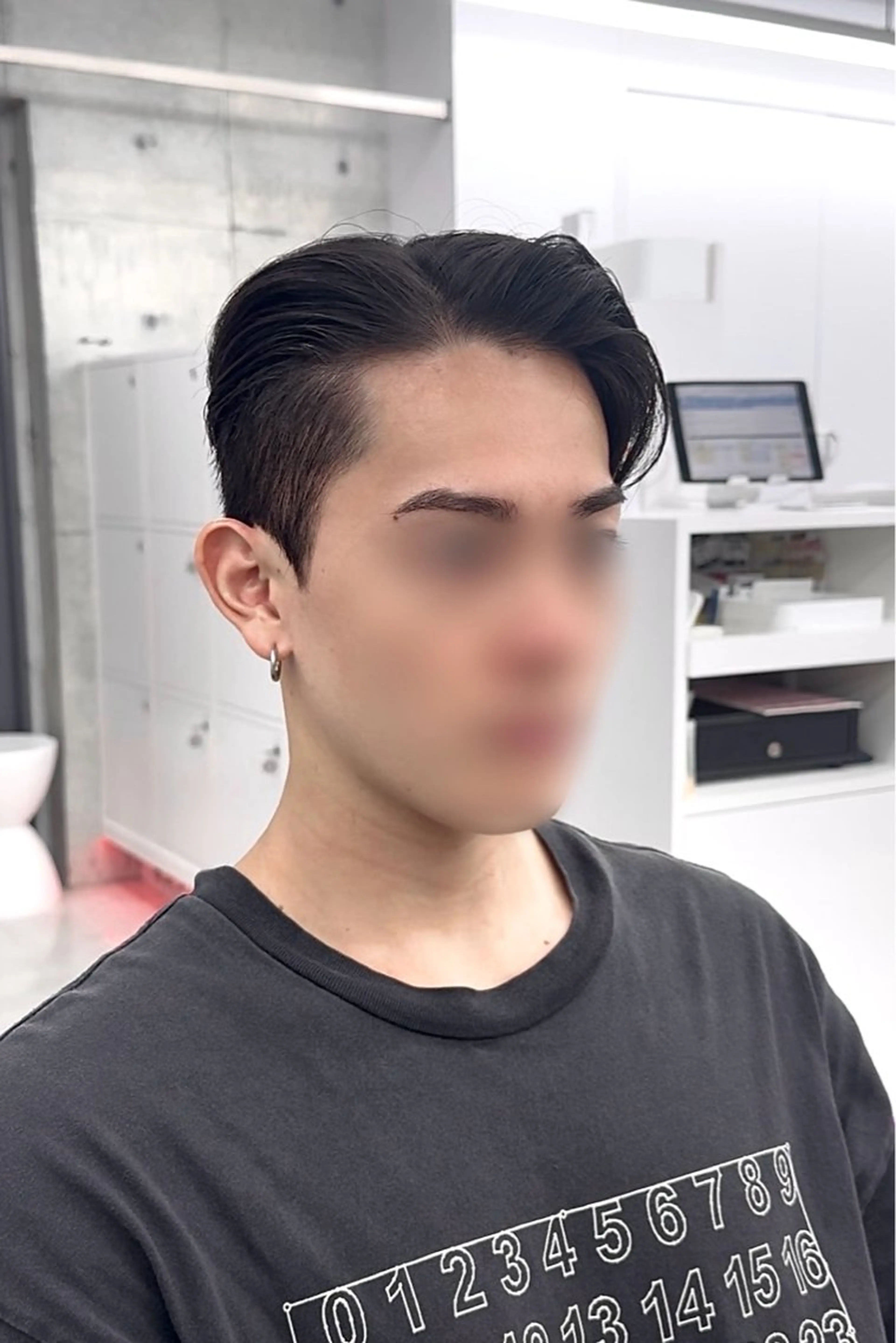 ショート カラー パーマ ヘアアレンジ メンズ カット パーマ 縮毛矯正 IVY表参道所属・ヘアメイク小野リエ 韓国ハーフ🦊のヘアスタイル