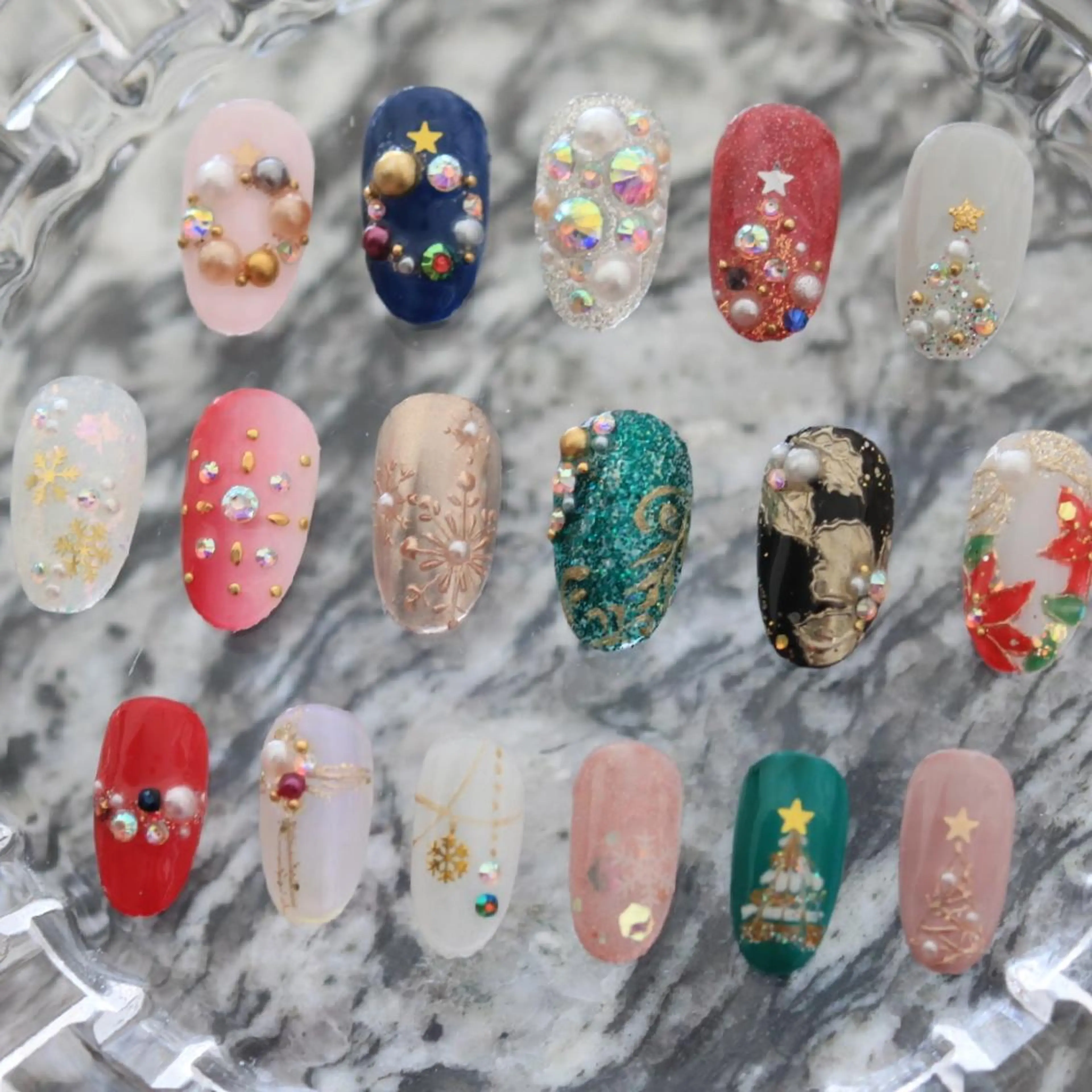 ネイル 冬ネイル クリスマス y-nail ★のネイルデザイン