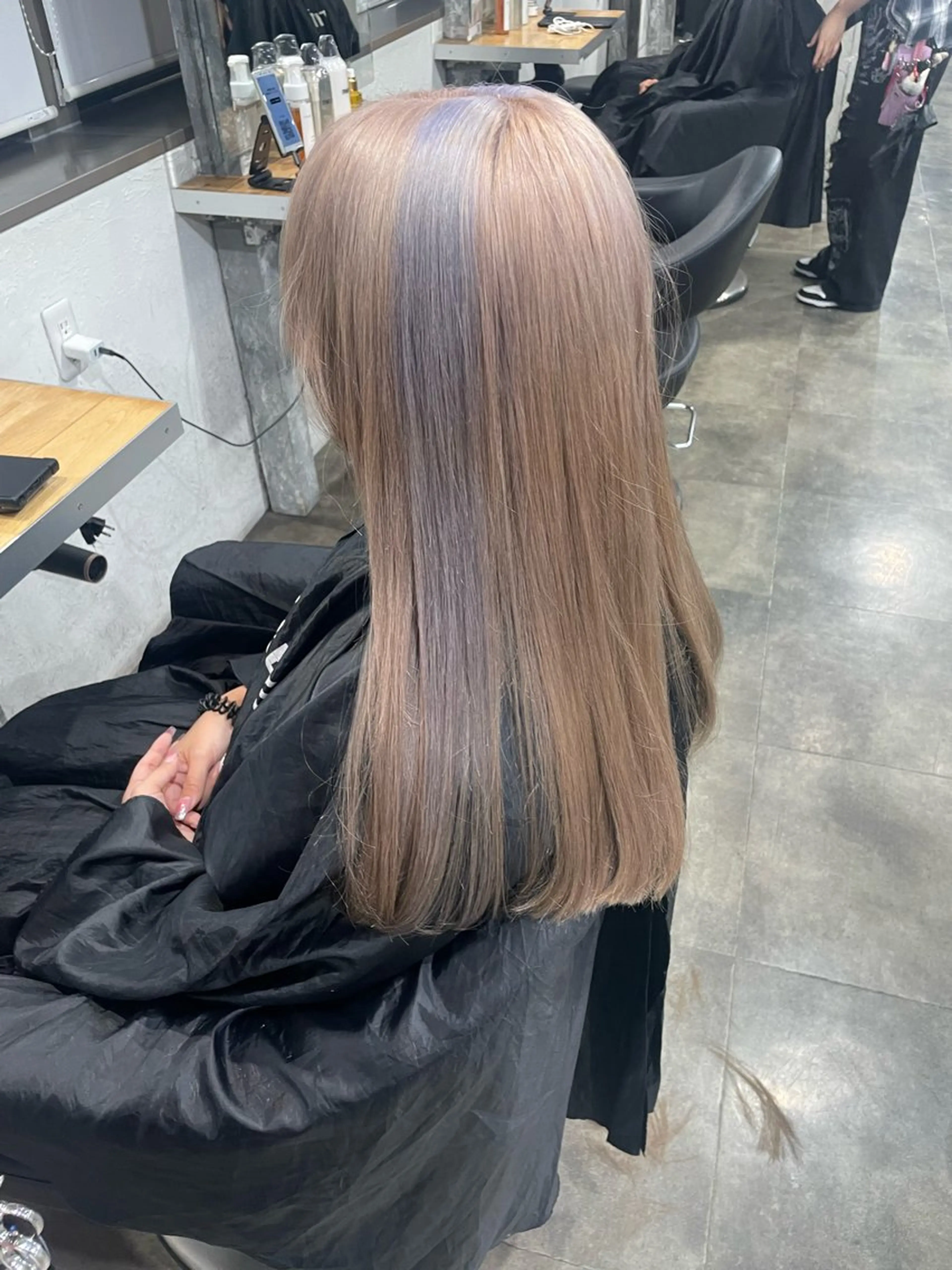 ロング カラー ヘアカラー トリートメント ヘッドスパ ハイトーンブロンド 横浜💞ミオのヘアスタイル