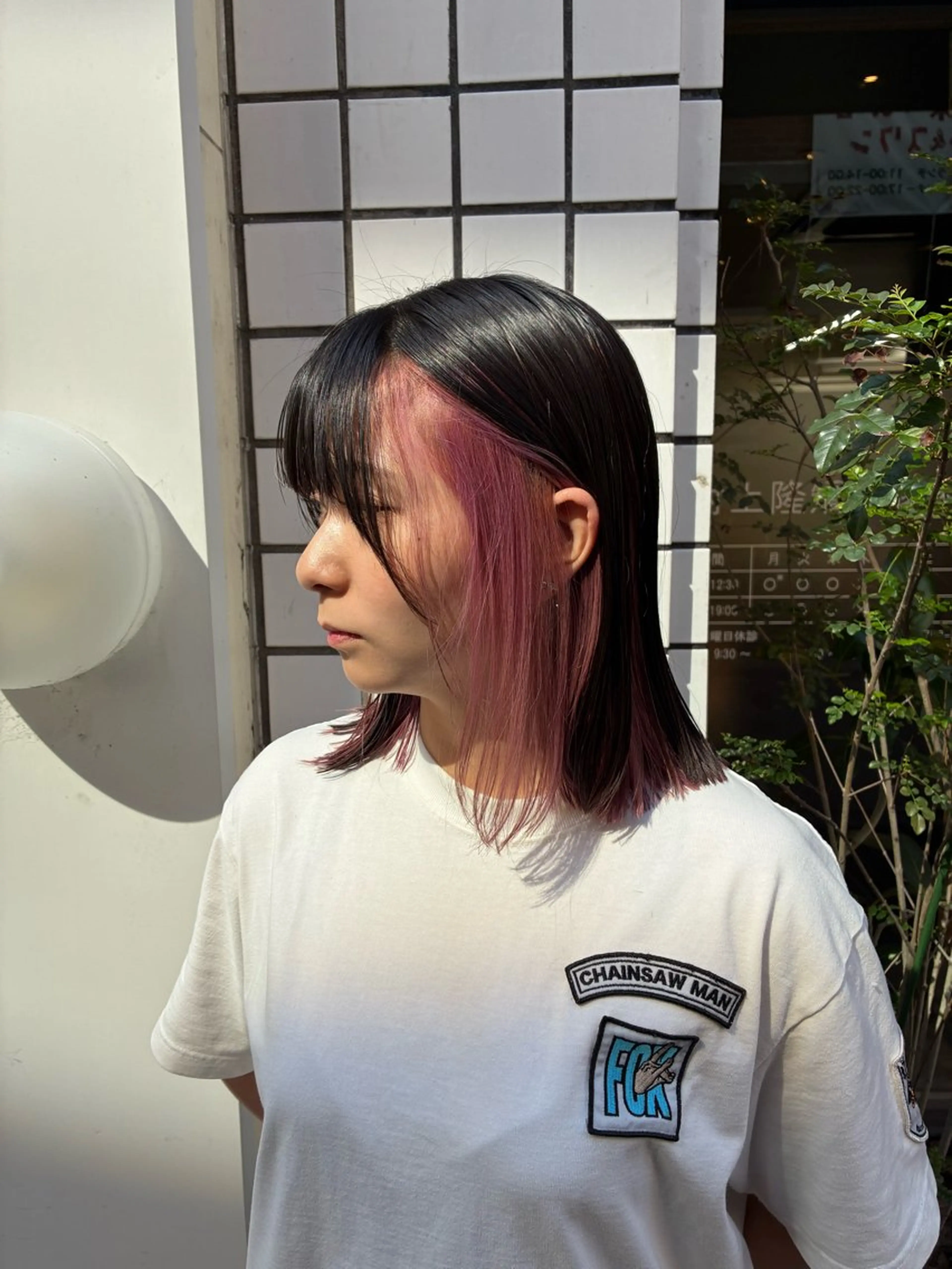 ミディアム カット ヘアカラー トリートメント 履歴修正ハイトーン TAKEのヘアスタイル