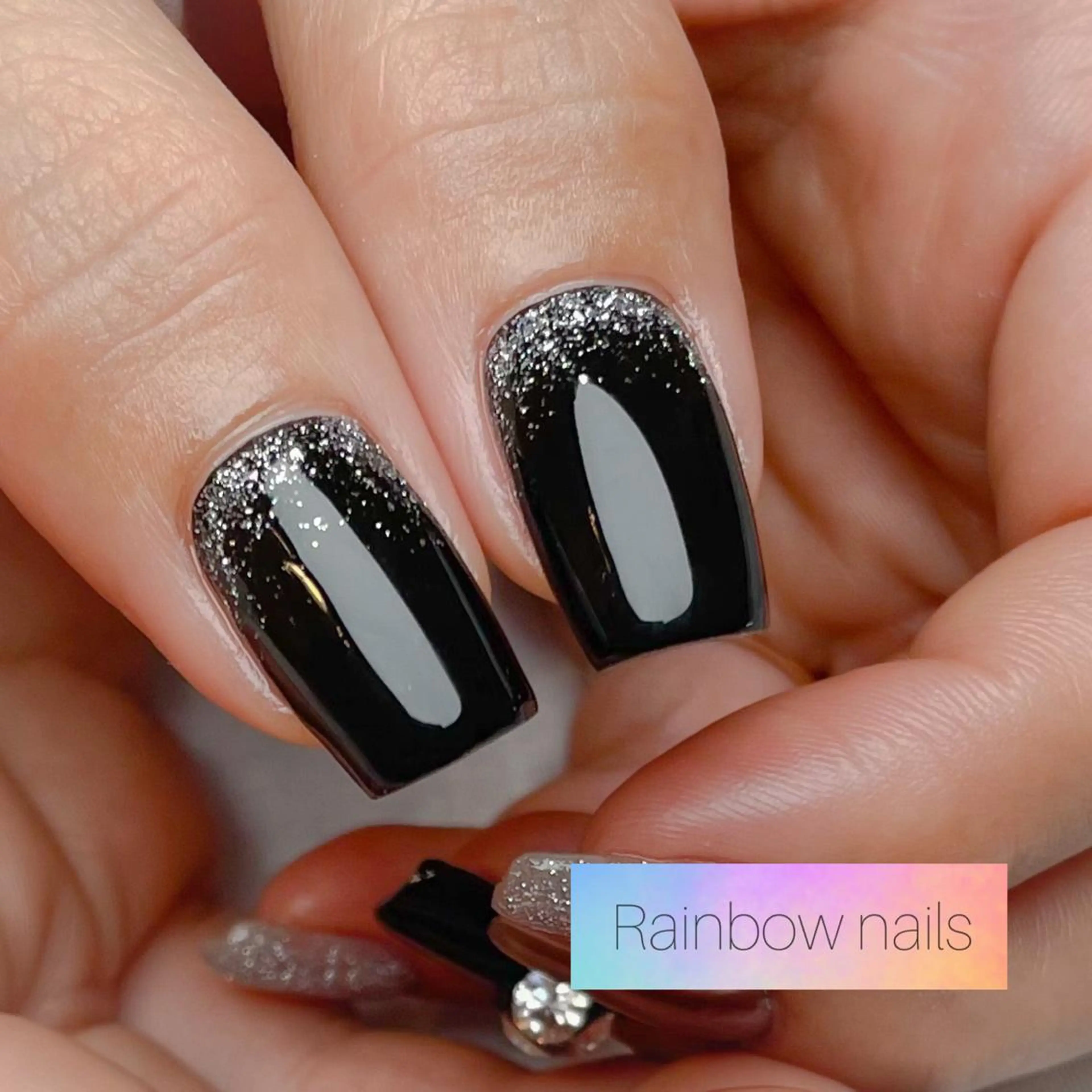 ネイル Rainbow nailsくろちゃんのネイルデザイン