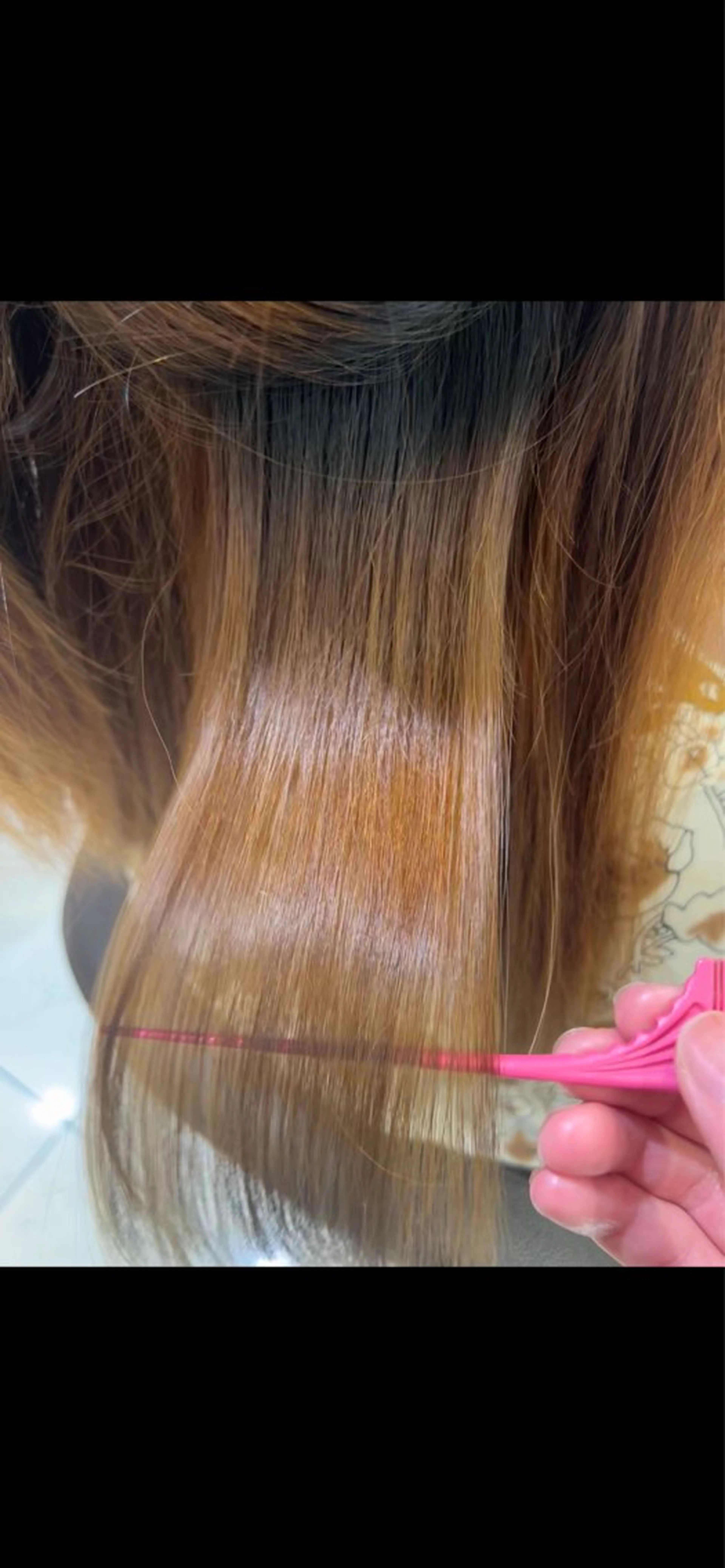 ロング 縮毛矯正 酸性ストレート ハイトーン/レイヤー 藤田健太郎のヘアスタイル