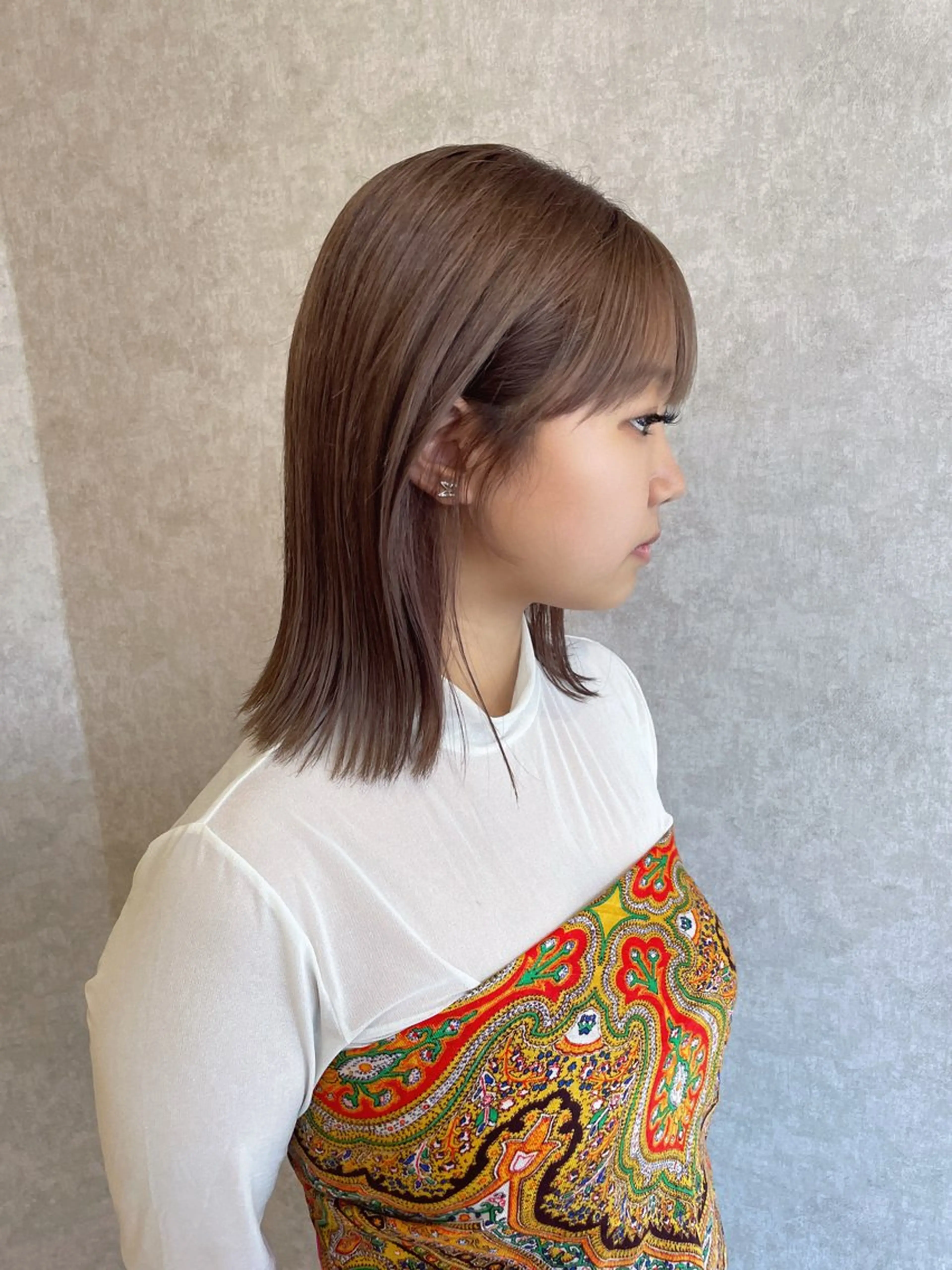 ミディアム カット ヘアカラー トリートメント Seiya/ sio.hairのヘアスタイル