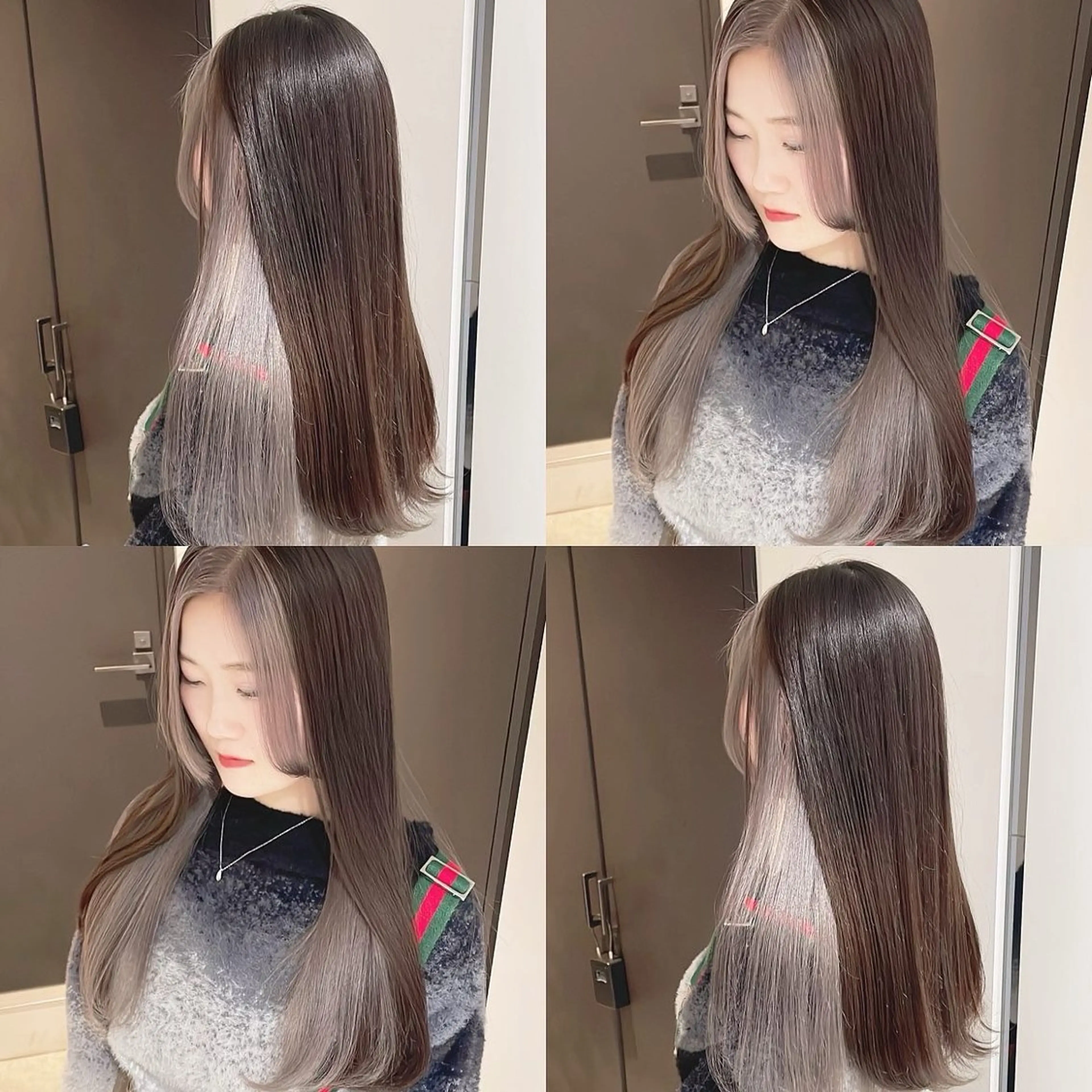 カラー ミストバング ブリーチ  フェイスフレーミング ヘアカラー トリートメント 渋谷:インナーカラー ／🍒エリカ🍒のヘアスタイル
