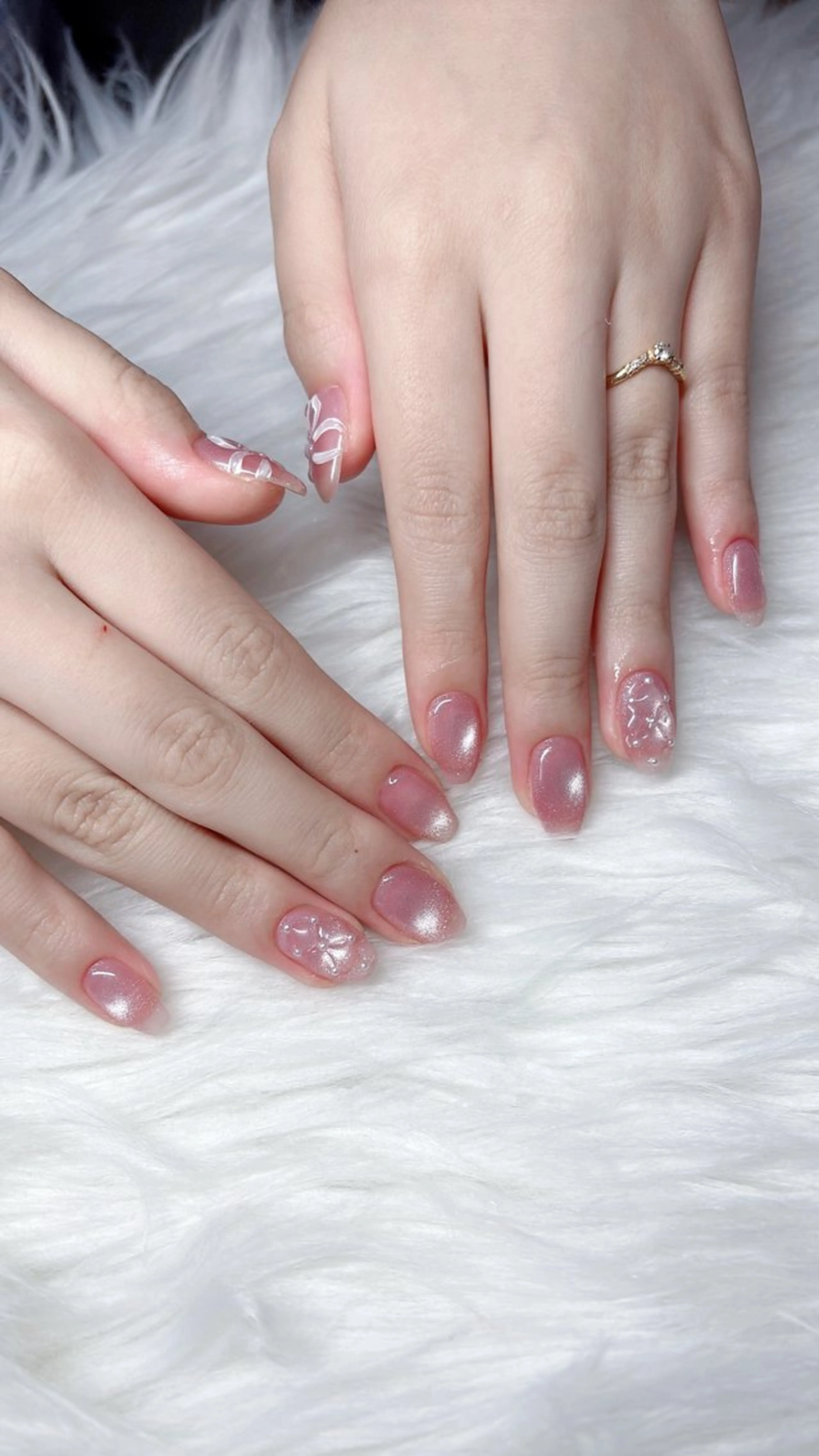 ネイル オーロラネイル 成人式 フットネイル 韓国ネイル ロングネイル Yudia tamakiのネイルデザイン