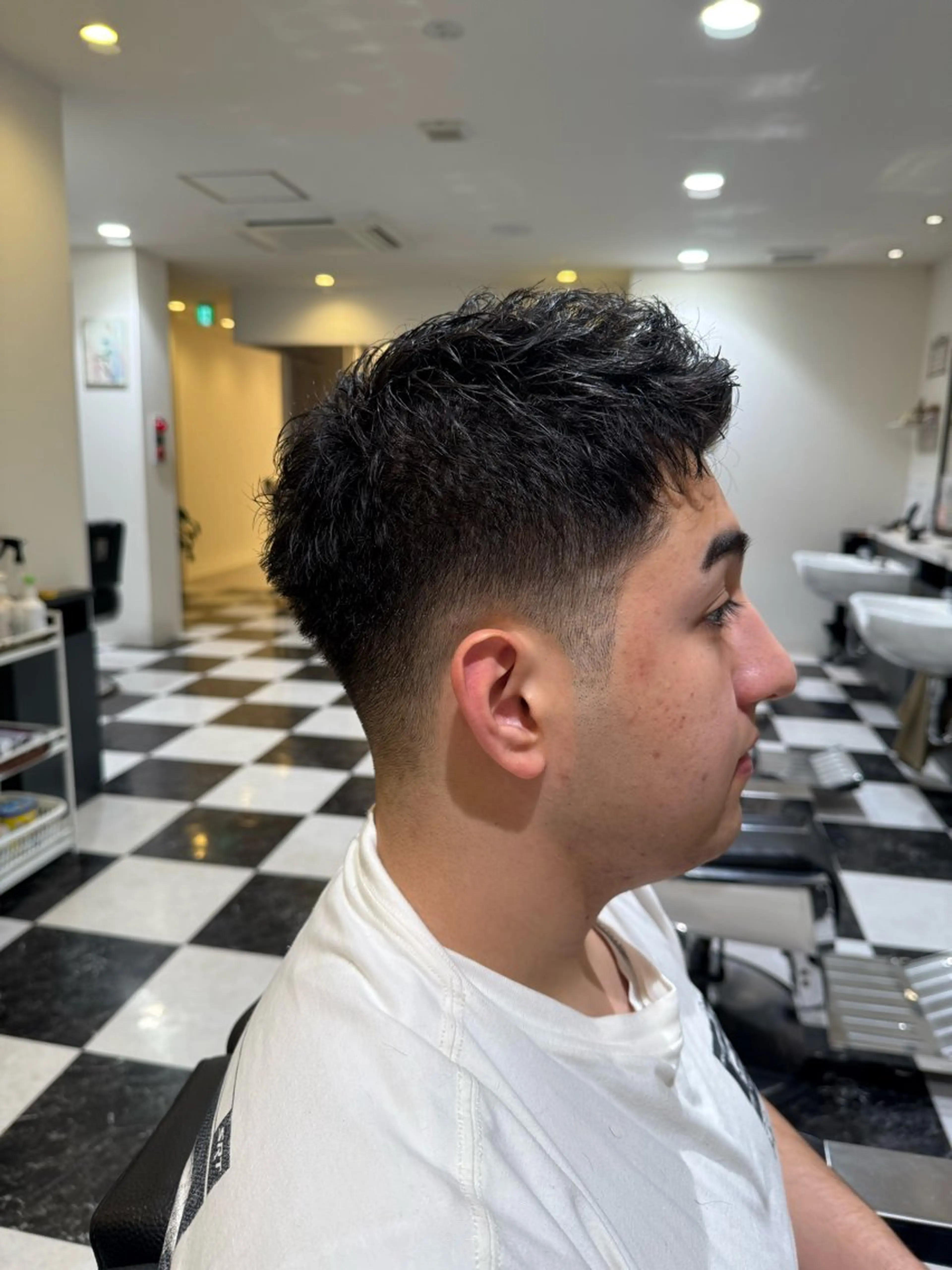ショート メンズ カット 似合わせカットパーマ 長峯丈士のヘアスタイル
