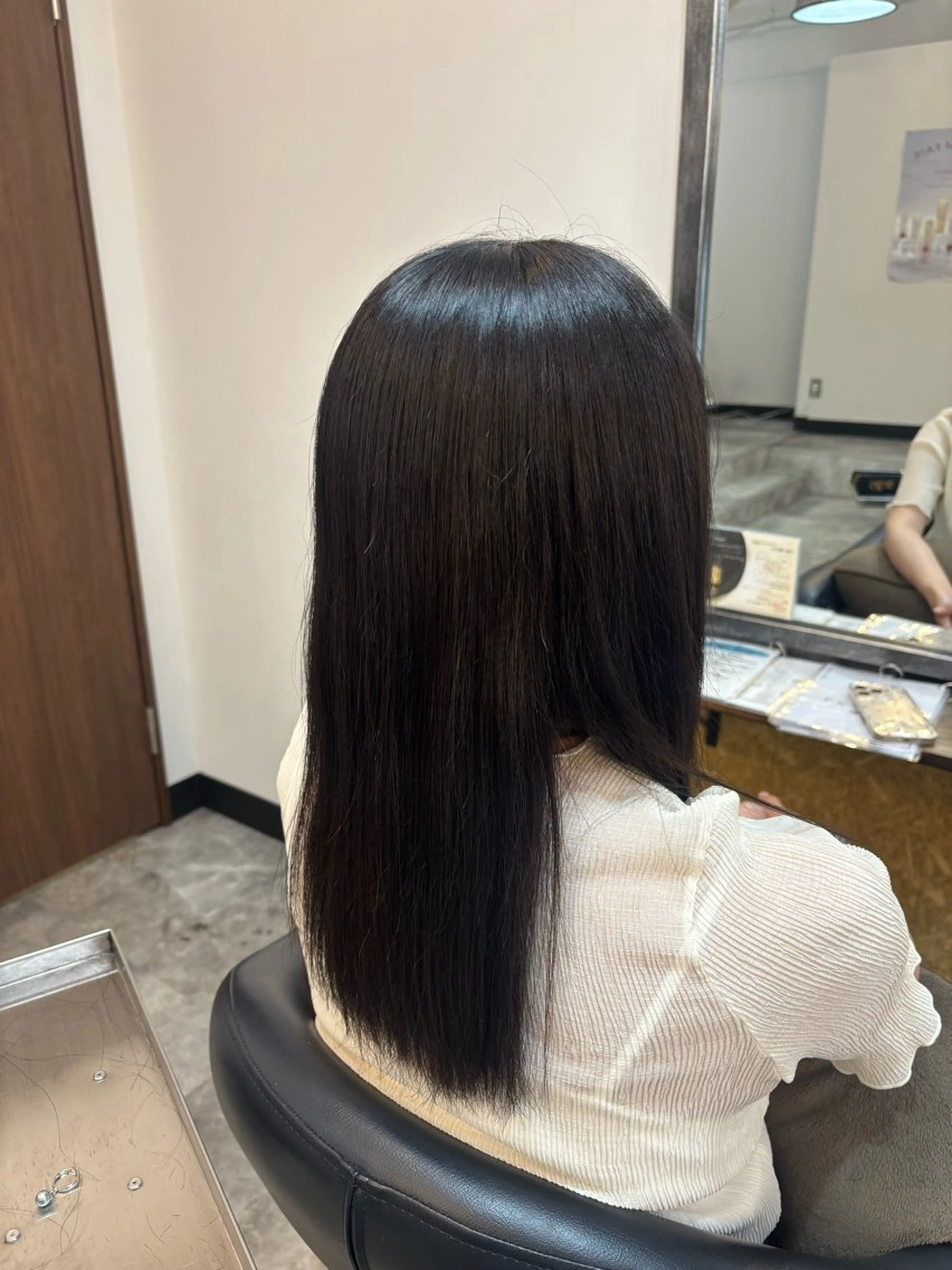 ロング カット ヘアカラー レディースカット無料 yuna🐇のヘアスタイル