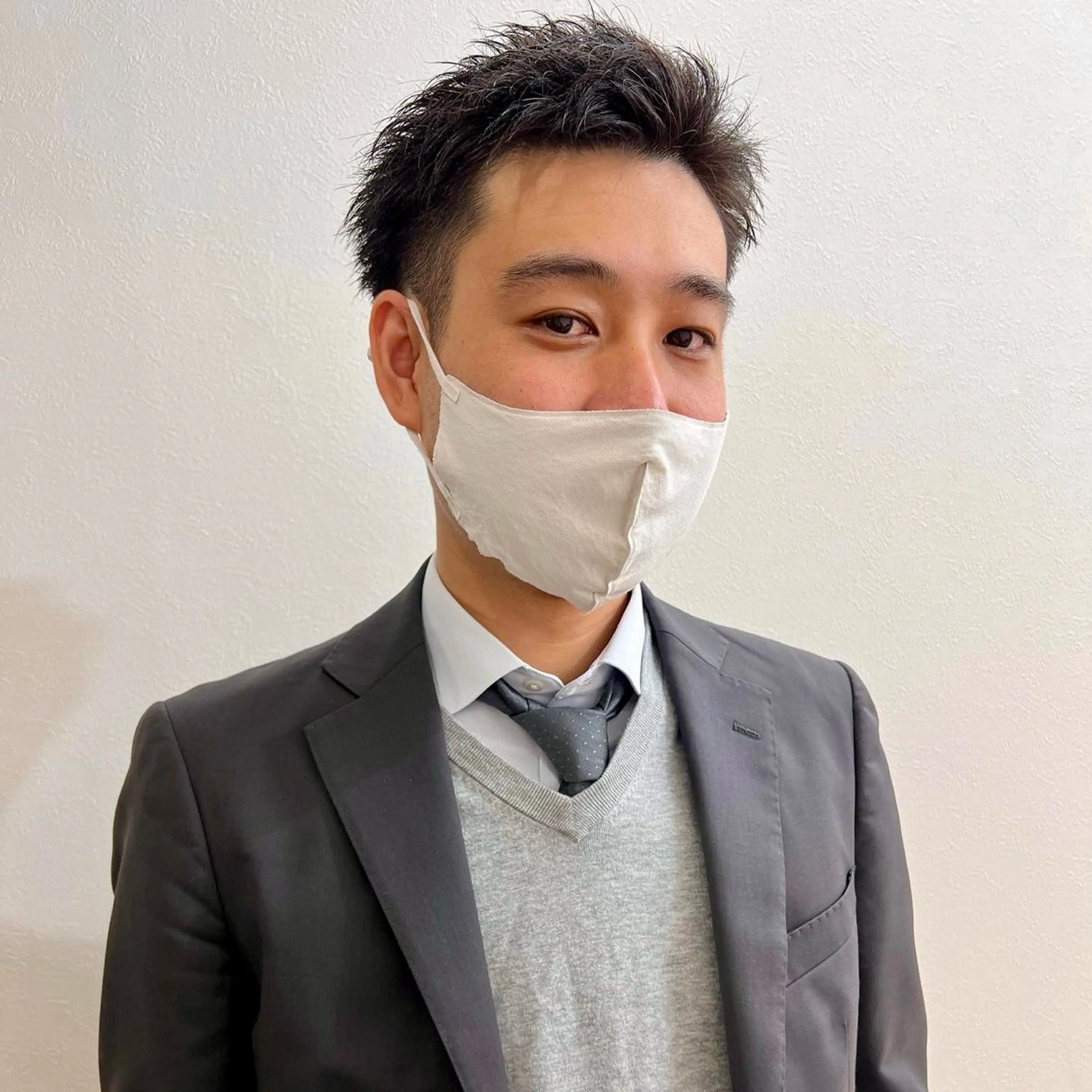 ショート メンズ アップバング メンズ就活ヘア メンズパーマ メンズショート スパイキーショート カット ヘアセット 【池袋/スパイキー ショート】ⓝⓘⓜⓤのヘアスタイル