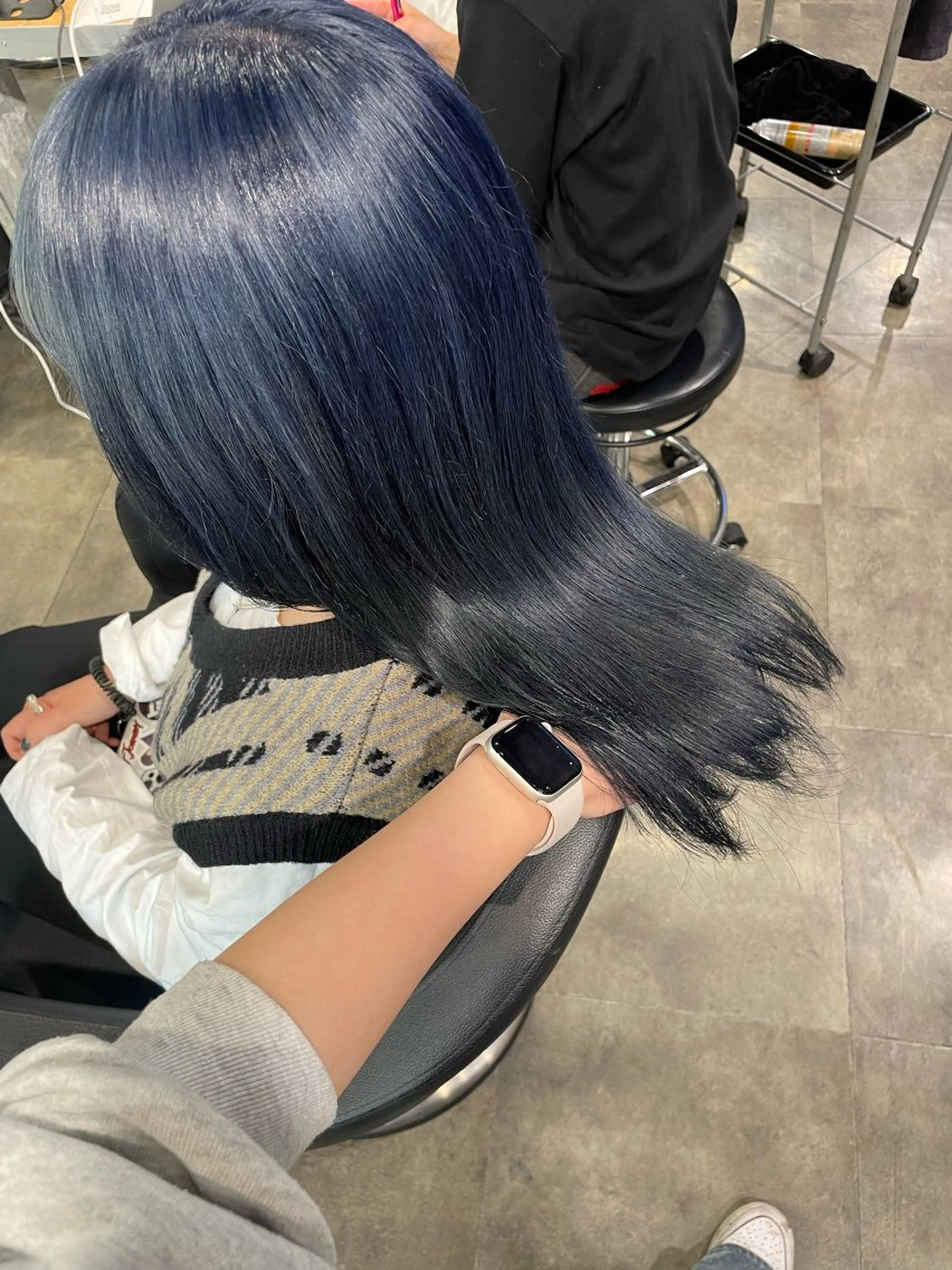 セミロング ヘアカラー ハイトーンブロンド 横浜💞ミオのヘアスタイル