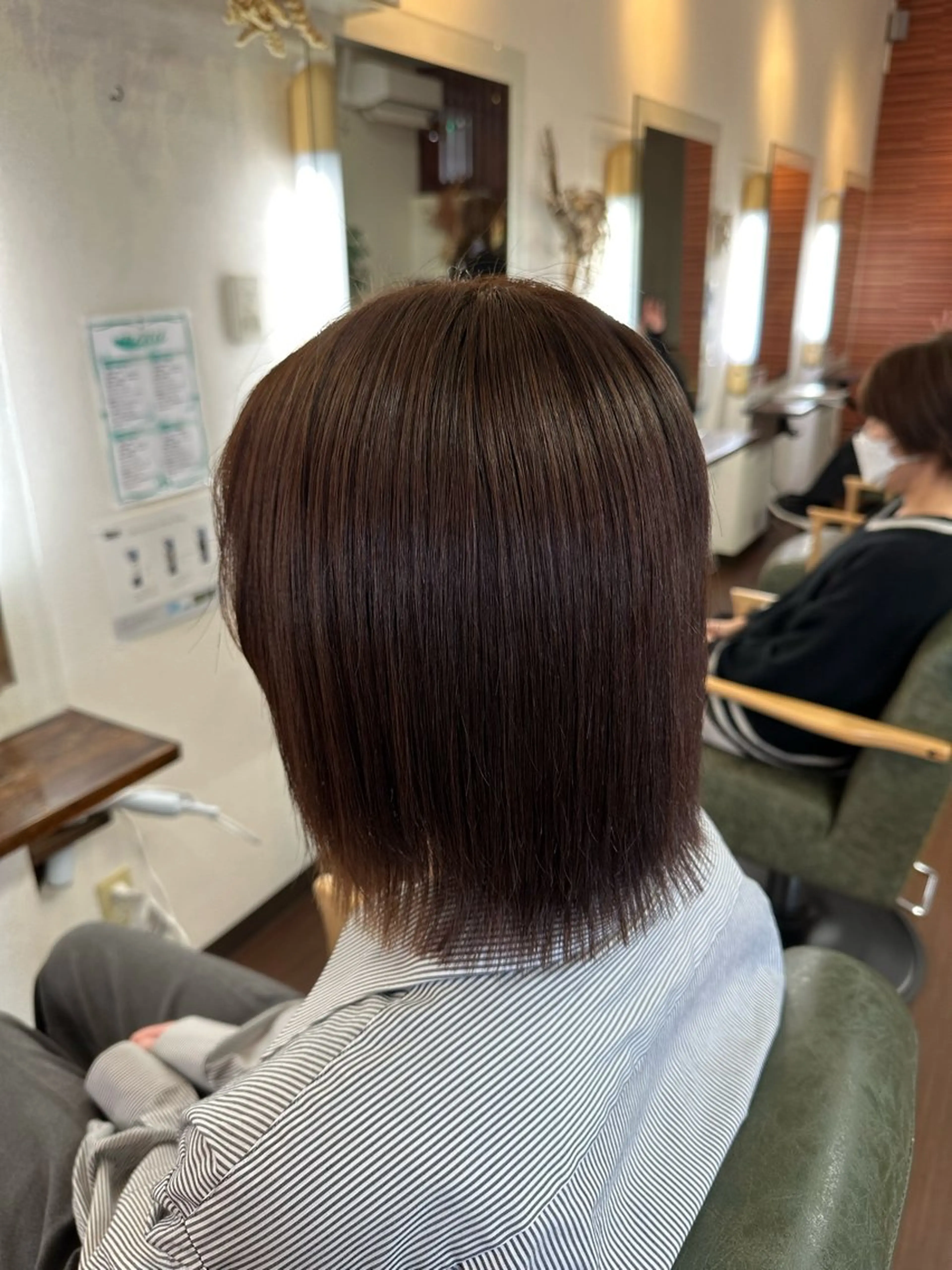 ミディアム カラー カット 縮毛矯正 Glanzhair 🫧‪菊池柊真🫧のヘアスタイル