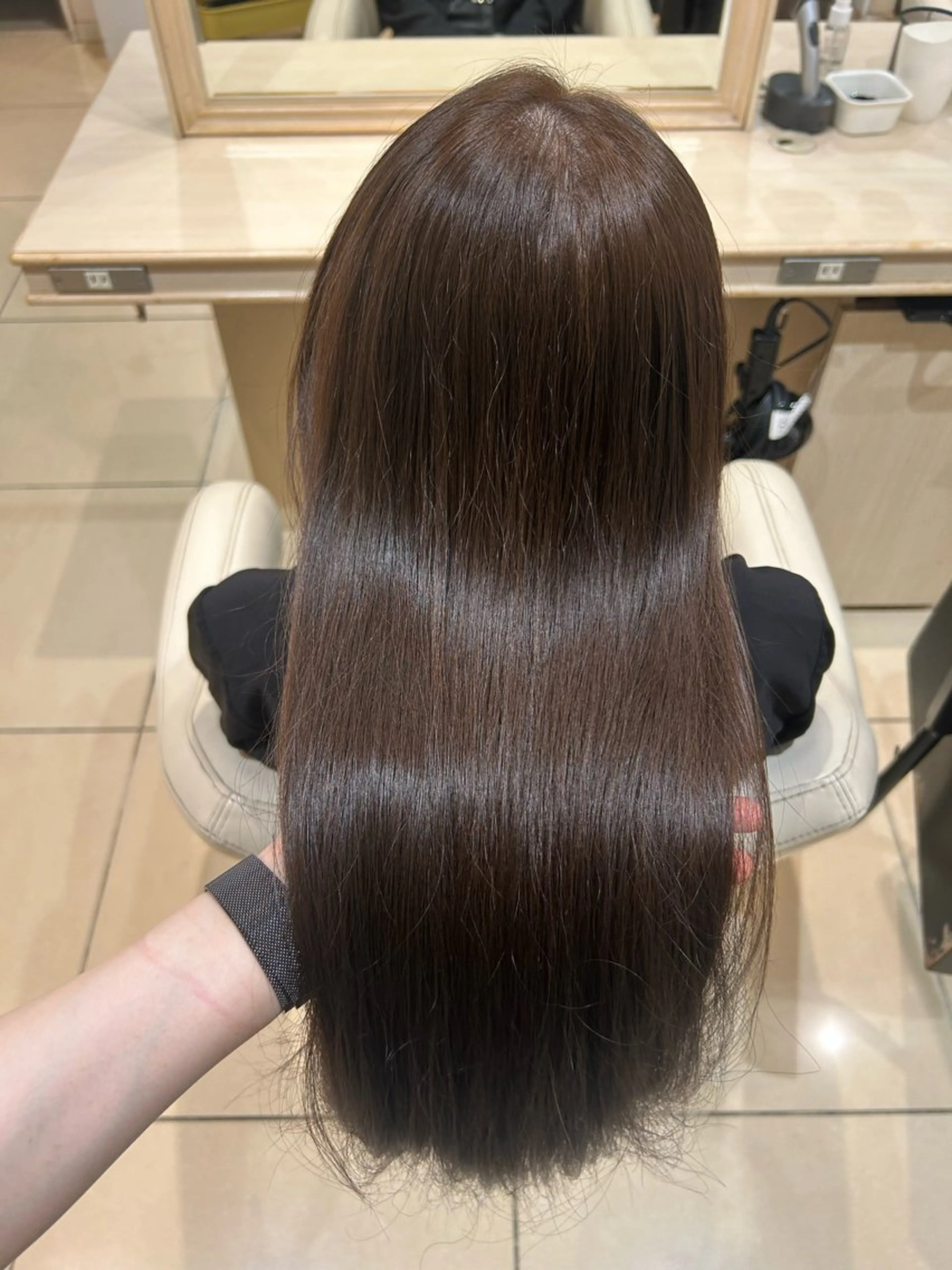 日吉限定🎀ワンカラー(ブリーチなし)＋3stepトリートメントの写真