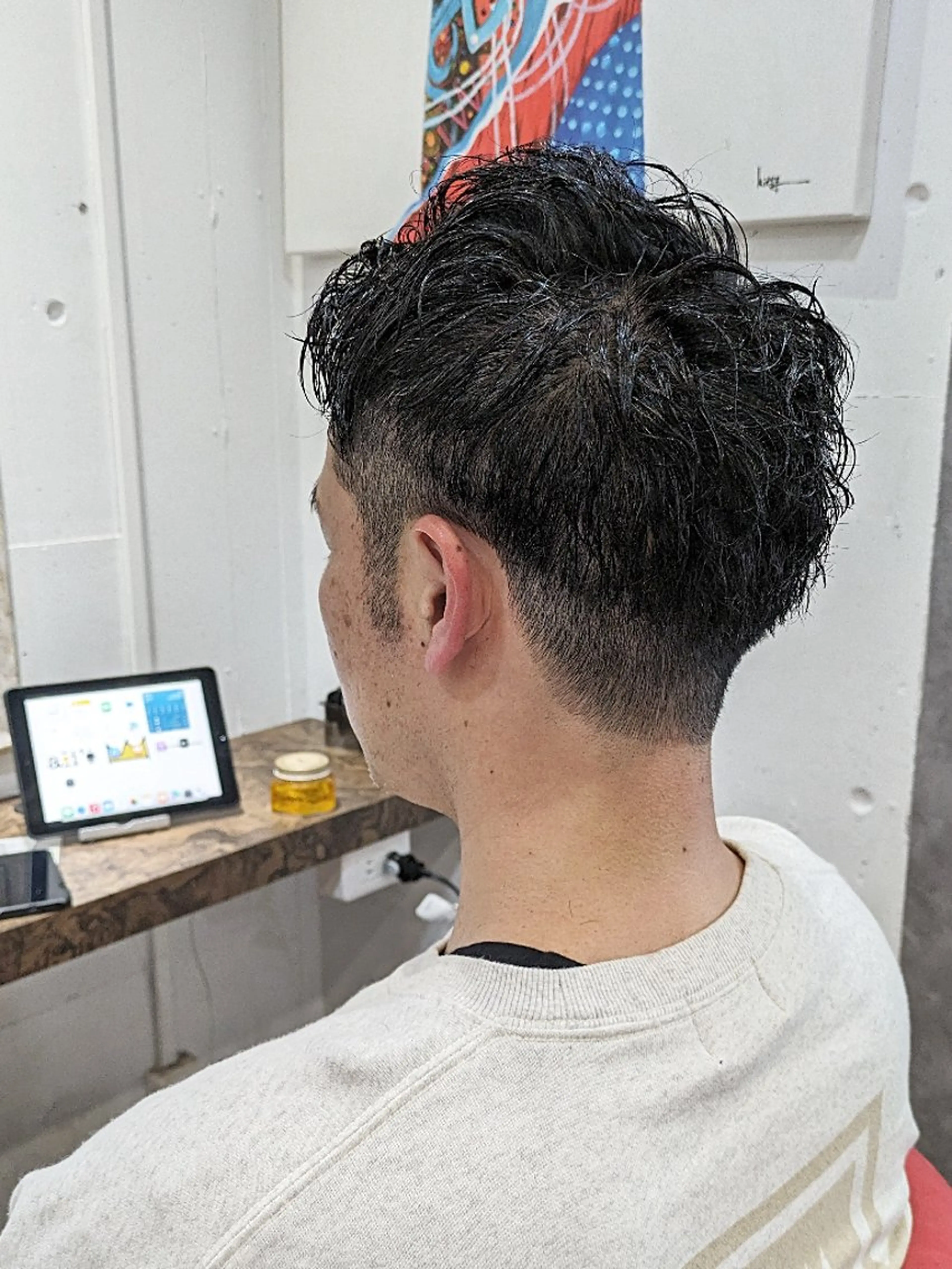 ショート メンズ パーマ カット パーマ KUGE AKIFUMIのヘアスタイル