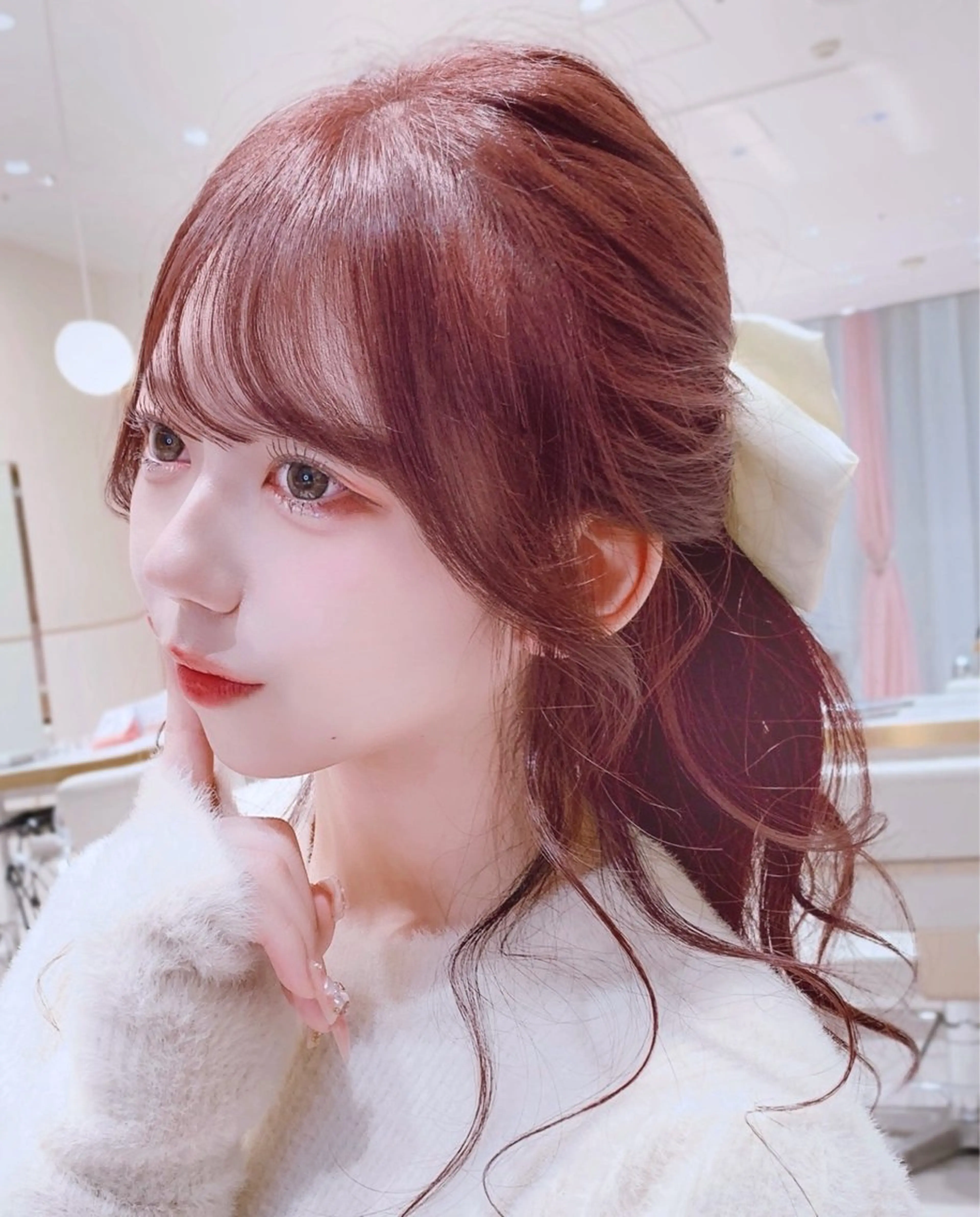 ミディアム カラー カット ヘアカラー トリートメント ヘッドスパ ヘアセット 韓国ヘア/レイヤー/ 巻き髪/りょーとのヘアスタイル