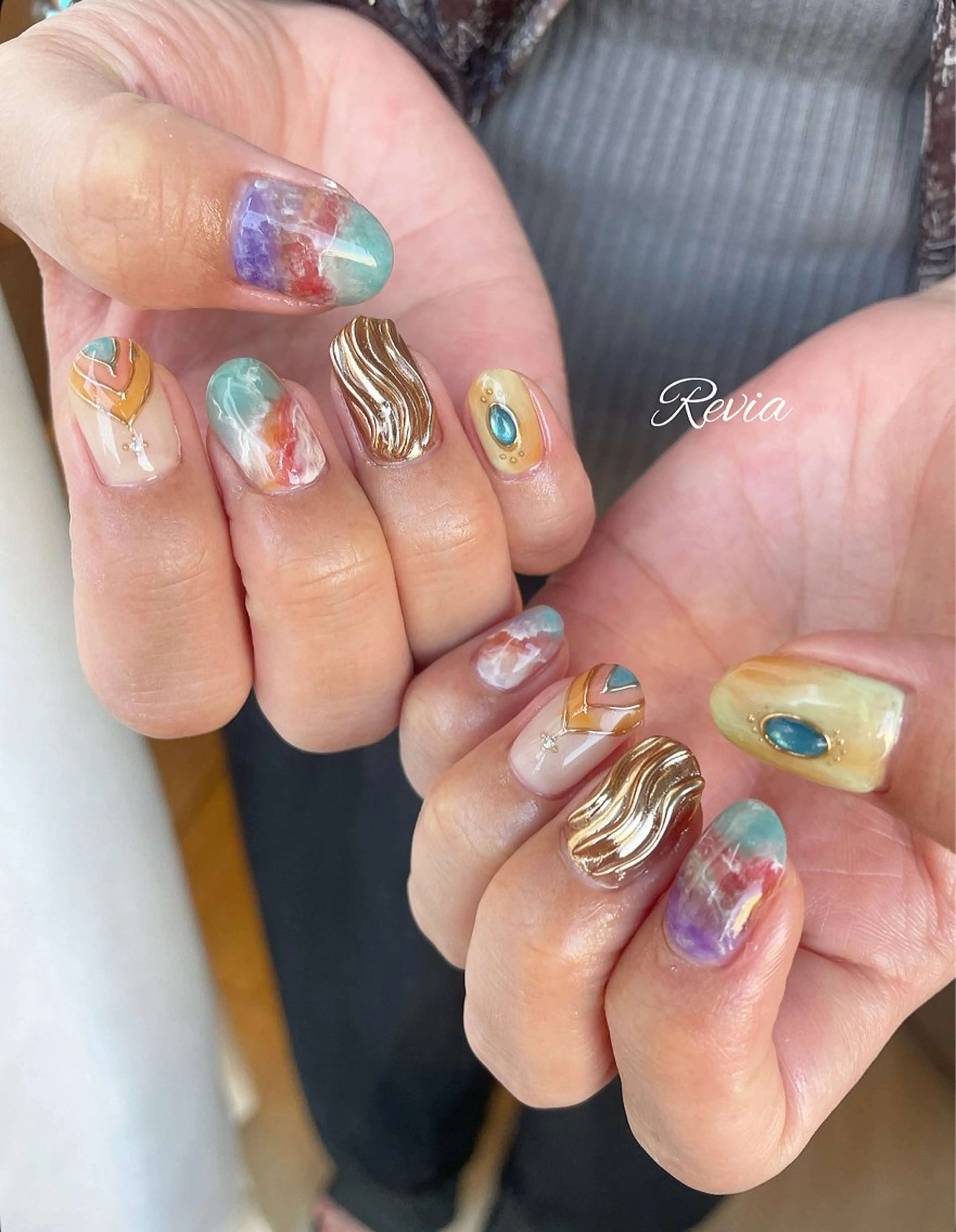 ネイル ハンドネイル revia所属・ERI Nailistのネイルデザイン