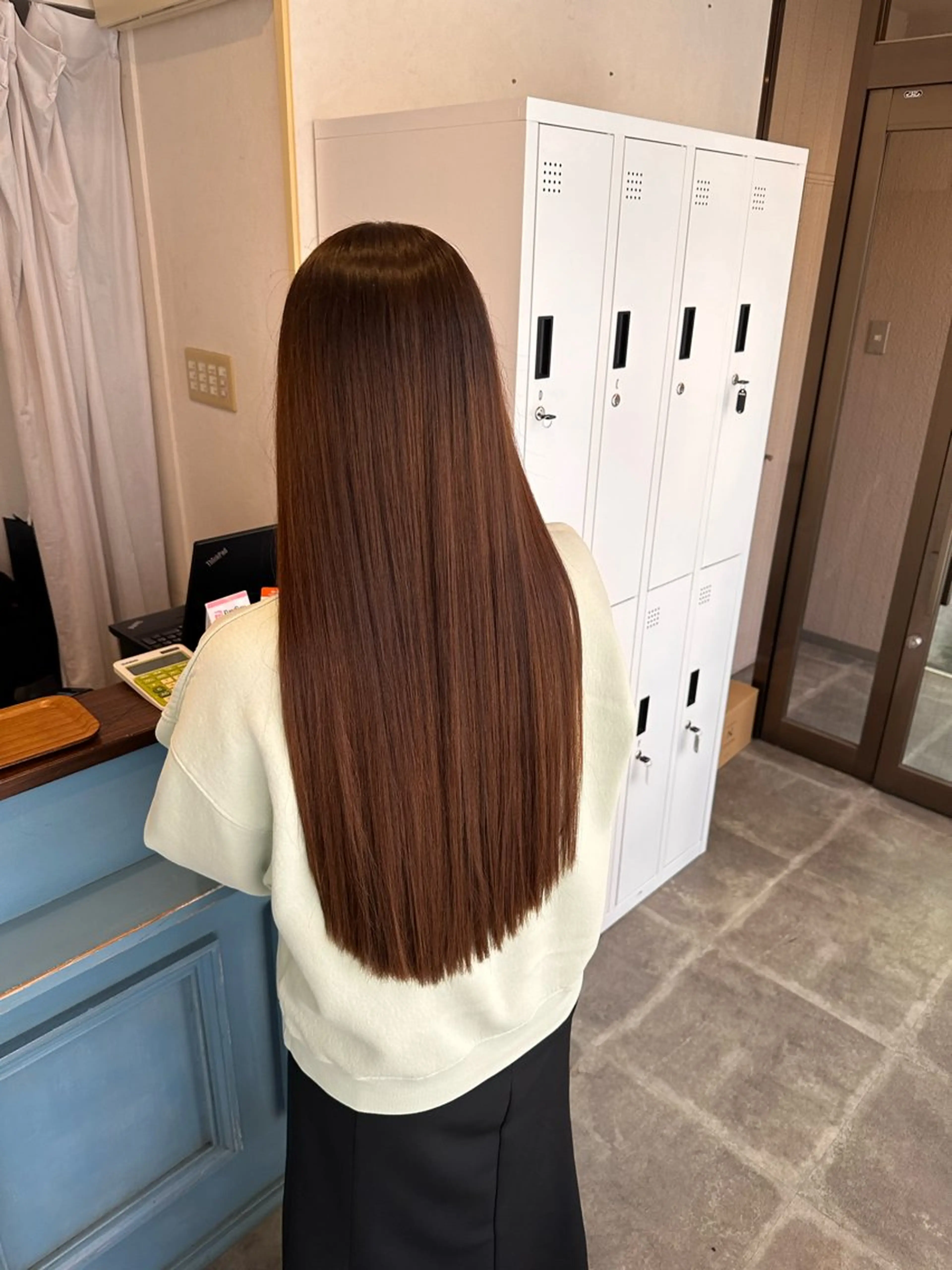 【🍒人気沸騰中🍒】【ブリーチ毛対応】SNSでよく見かけるサラサラストレート💛🩷❤️酸性ストレート❤️🩷💛の写真