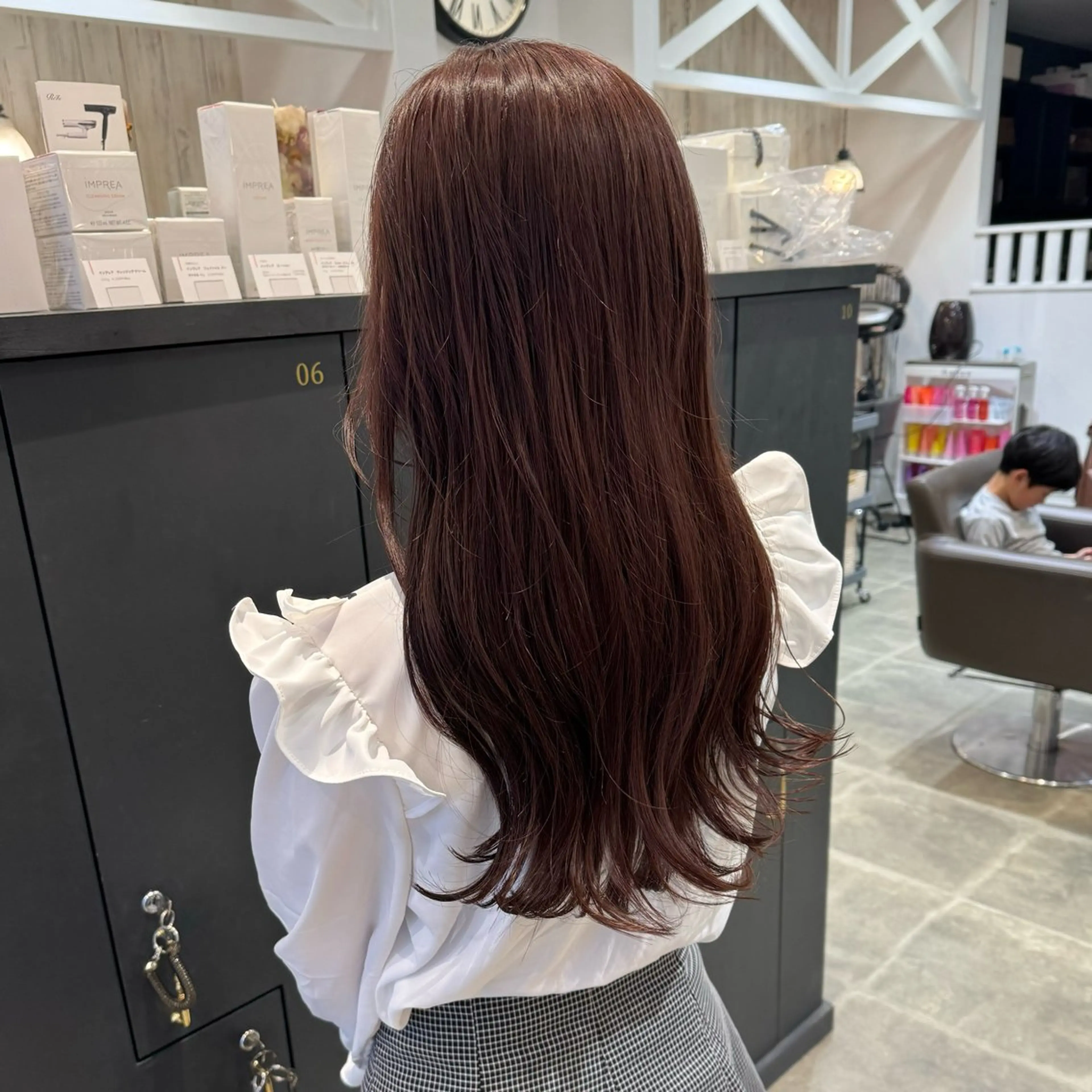 ロング カラー カット ヘアカラー 細沼 葵のヘアスタイル