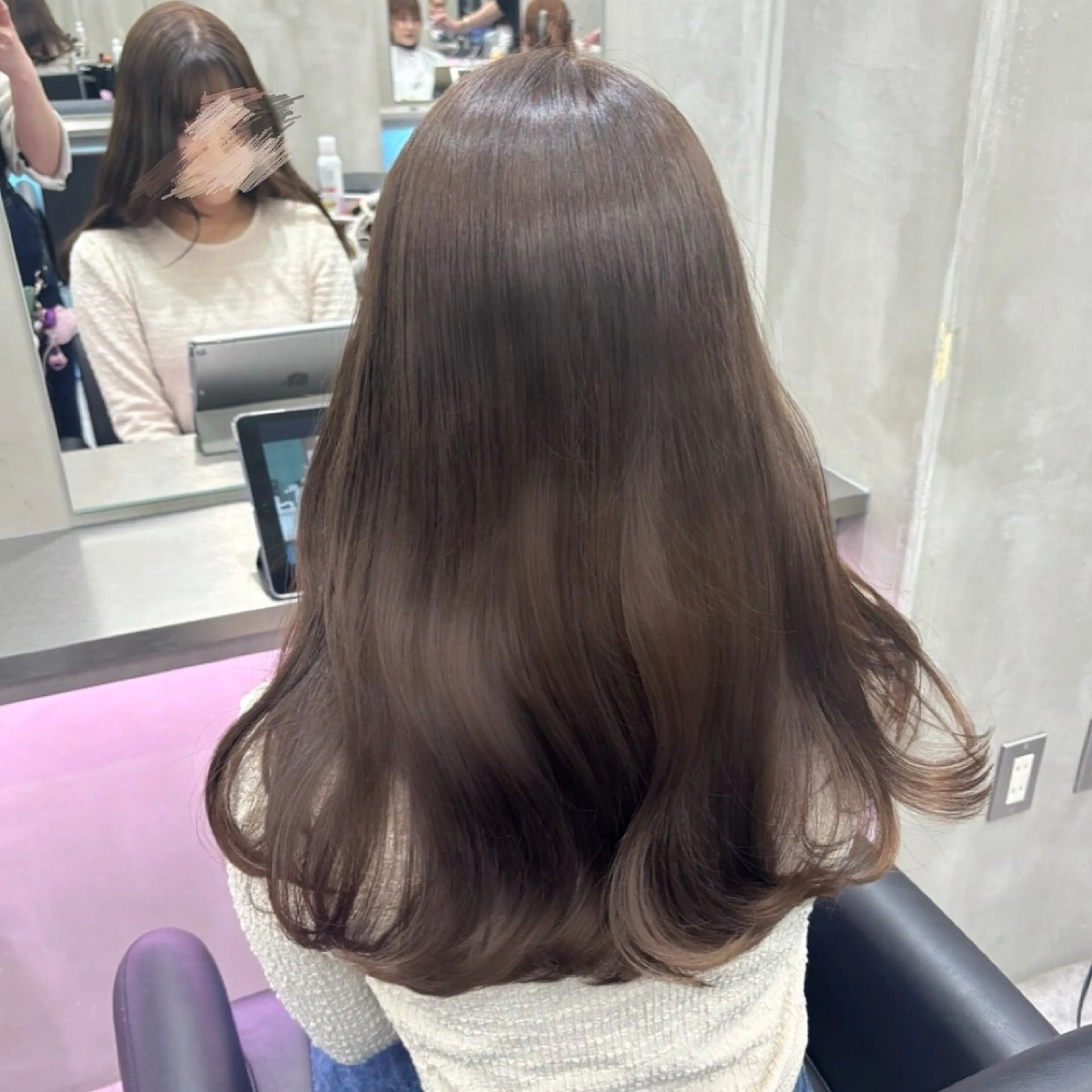 カラー ブリーチ 透明感カラー ダブルカラー ブリーチなしカラー the path sora♡のヘアスタイル