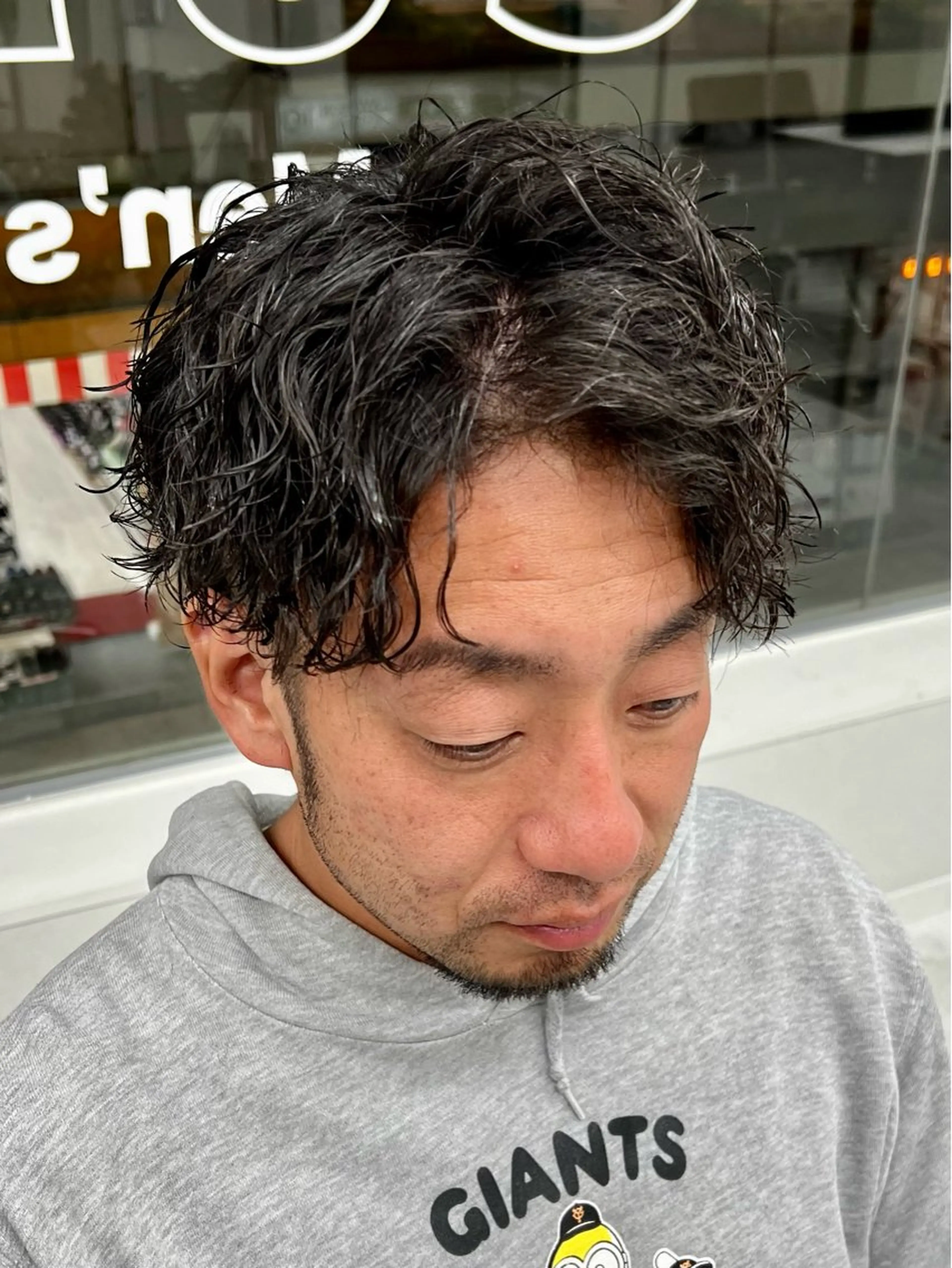 ショート パーマ メンズ カット パーマ メンズカット/波巻き TAKUMAのヘアスタイル