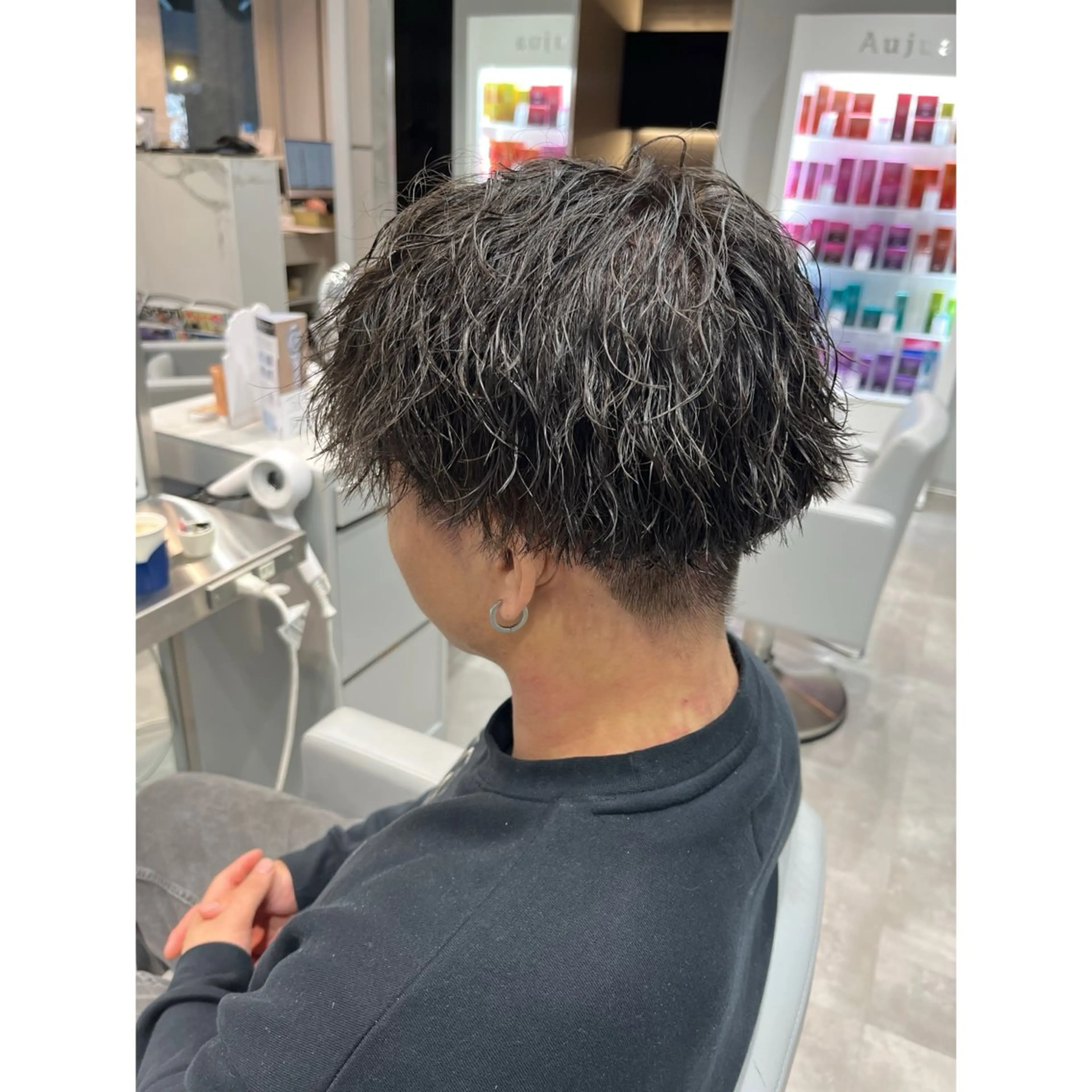 パーマ メンズ マッシュ メンズパーマ スパイラルパーマ Hair＆Make Allure所属・🦄💓ショートボブ 🦄💓杉浦りなのヘアスタイル