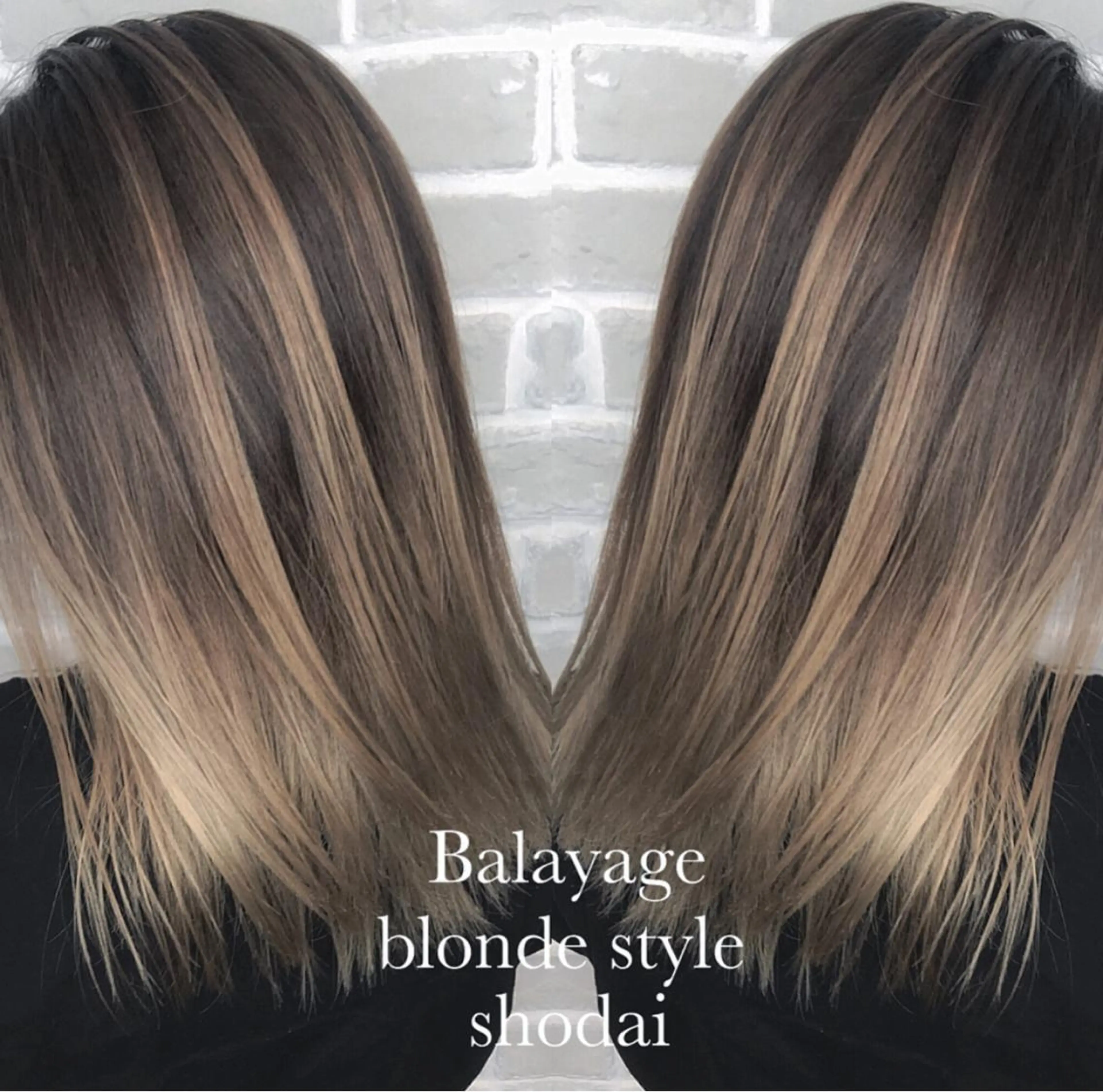 ロング カラー カット ヘアカラー ハイライト、レイヤー カット/西梅田/中西のヘアスタイル