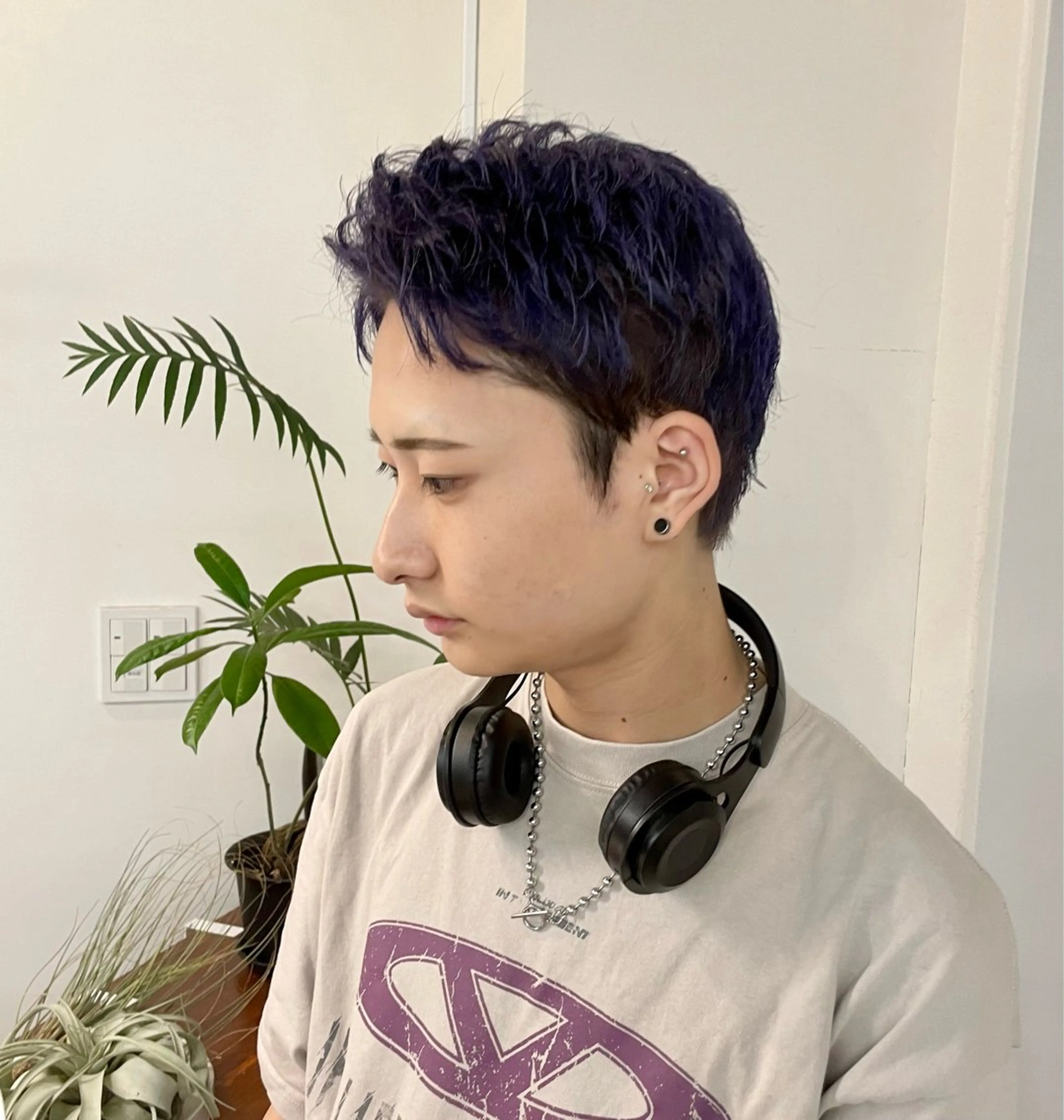 メンズ メンズブリーチ スパイキーショート カット hana✂︎メンズ ニュアンスパーマのヘアスタイル