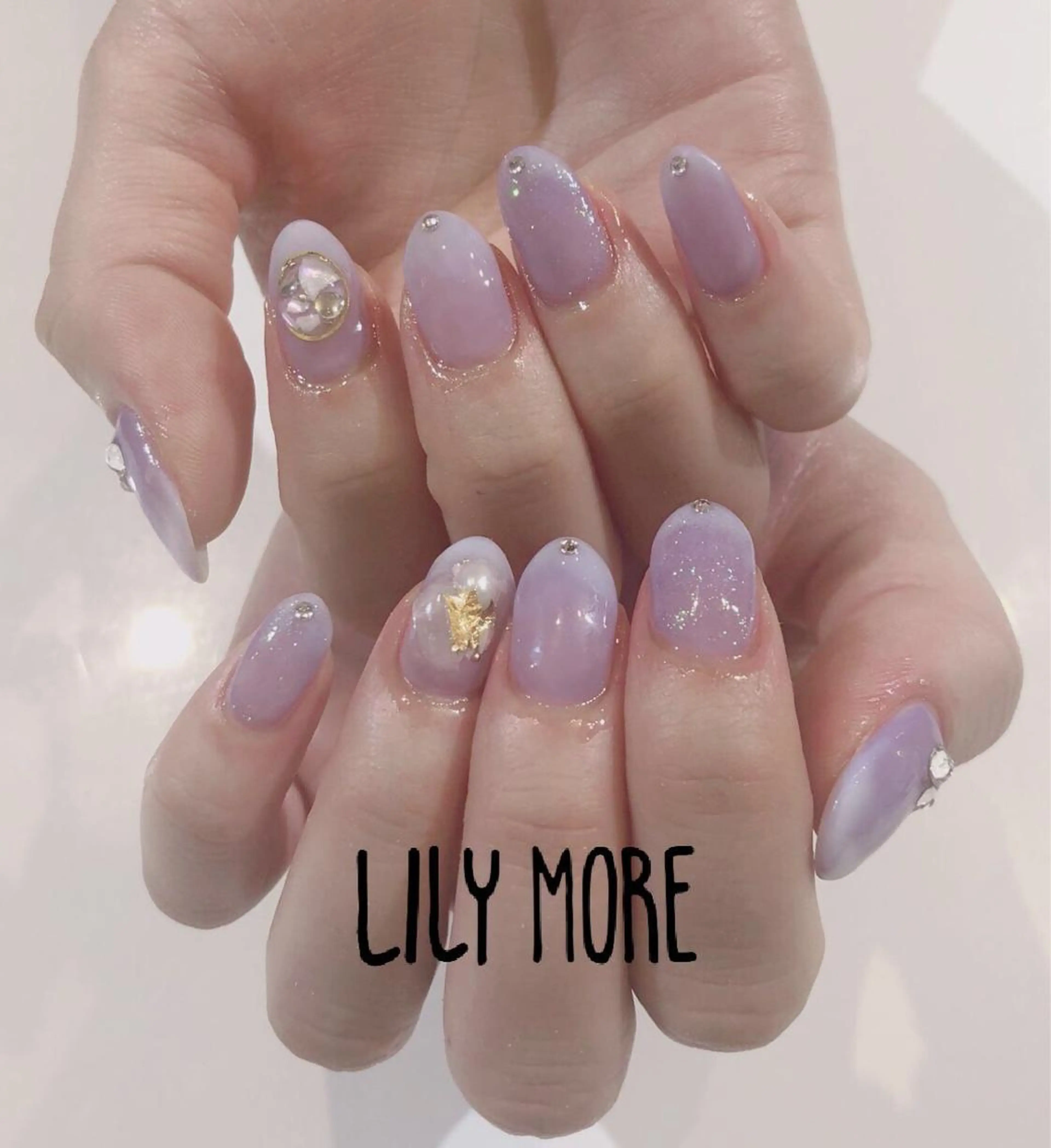 ネイル パープル Lily closetのネイルデザイン
