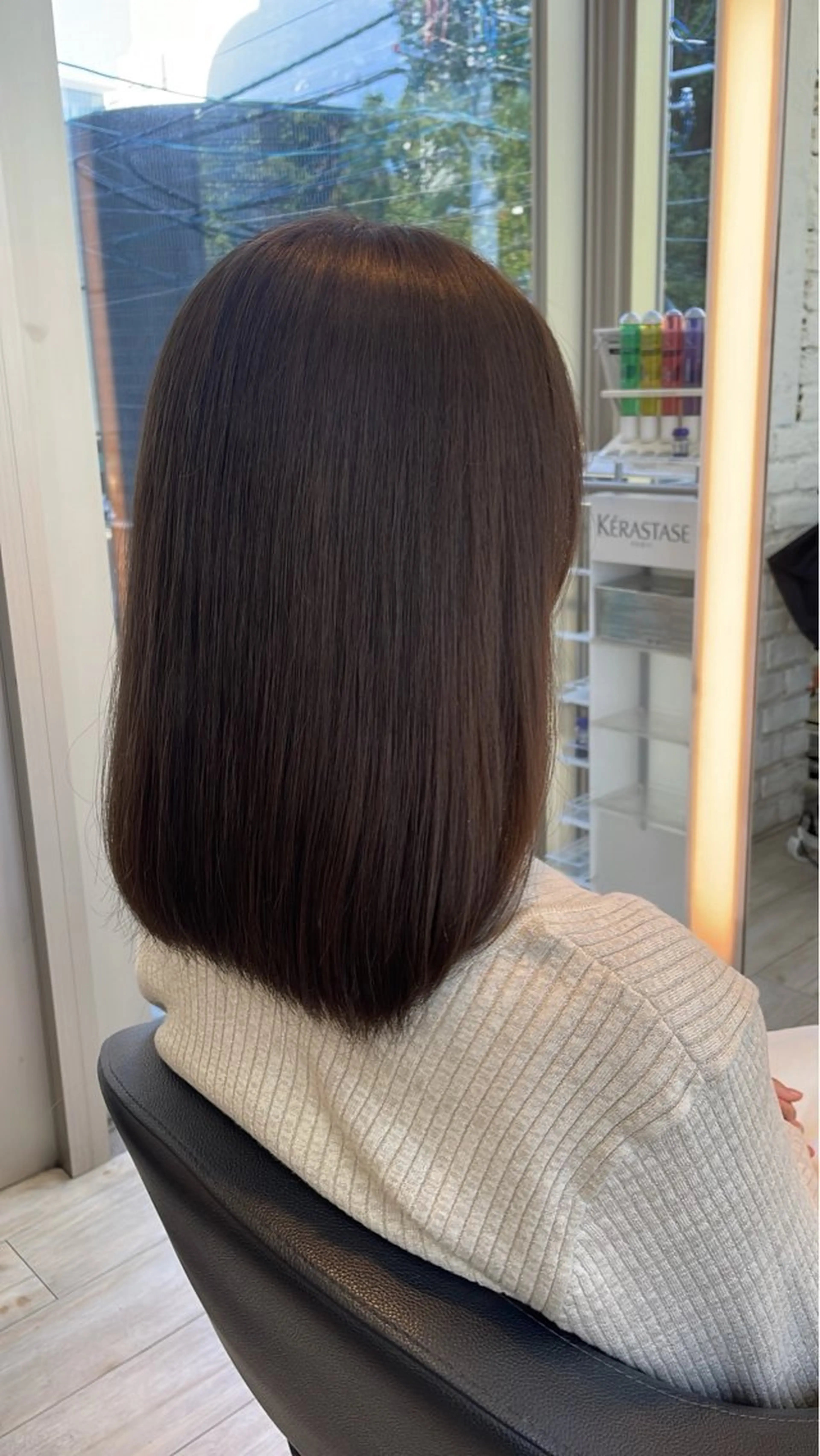 ミディアム カラー オレンジ ヘアカラー トリートメント ブリーチ/髪質改善/ 透明感カラー/暖色のヘアスタイル