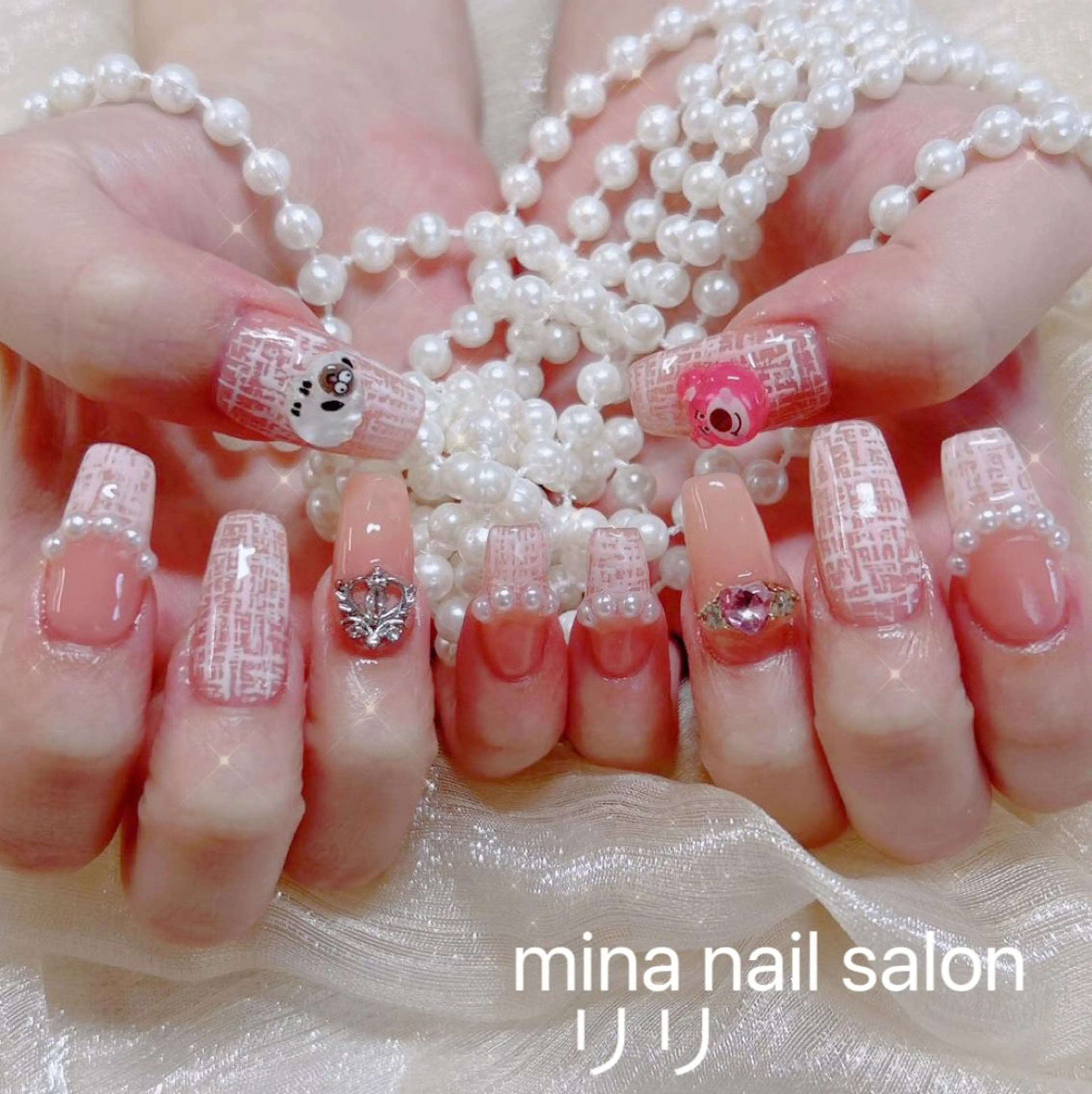 ネイル Mina🧸 韓国風ネイル🎀のネイルデザイン