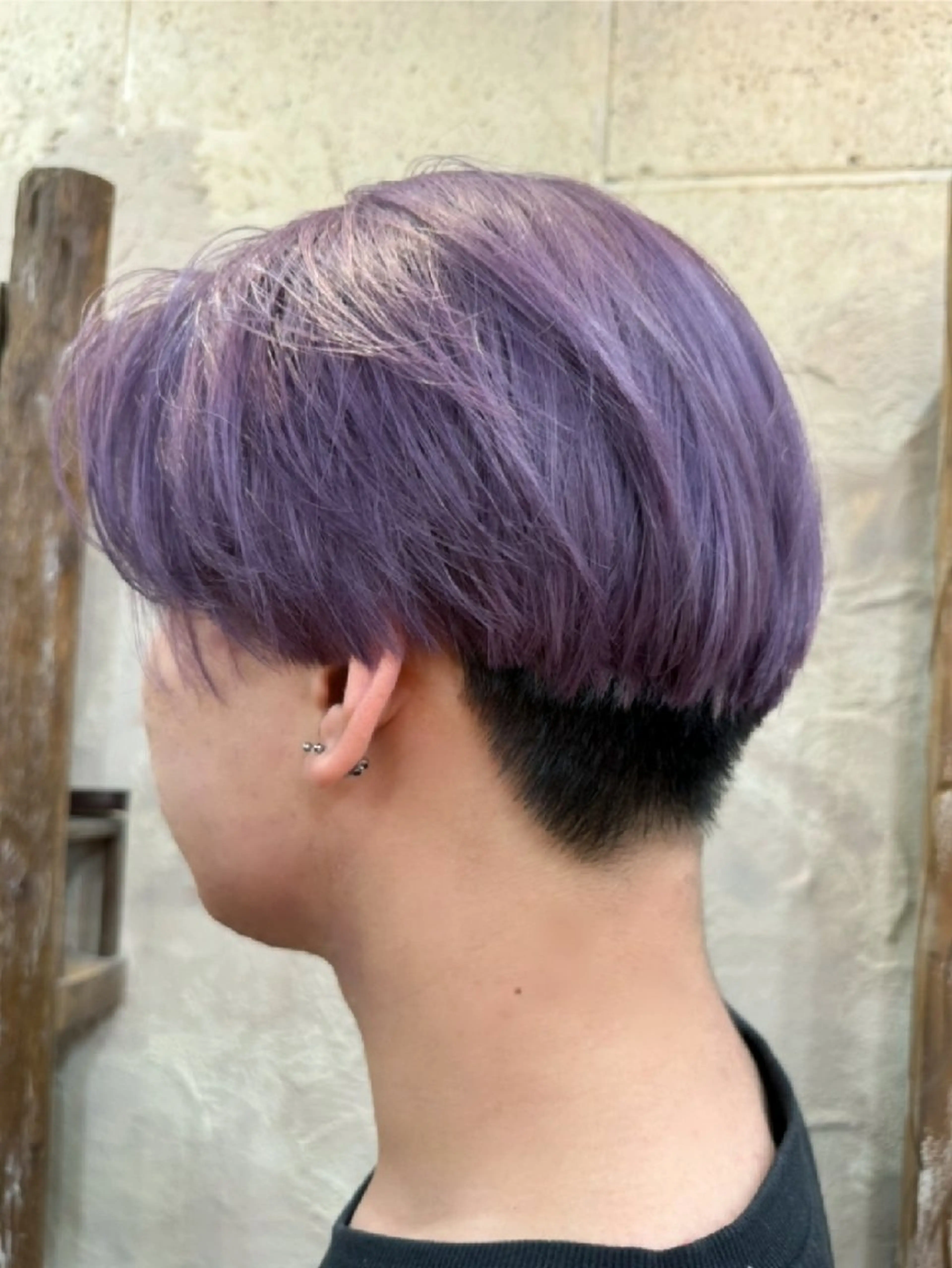 カラー ショート カット ボブパーマ/メンズ カワカミサトミ🐨のヘアスタイル