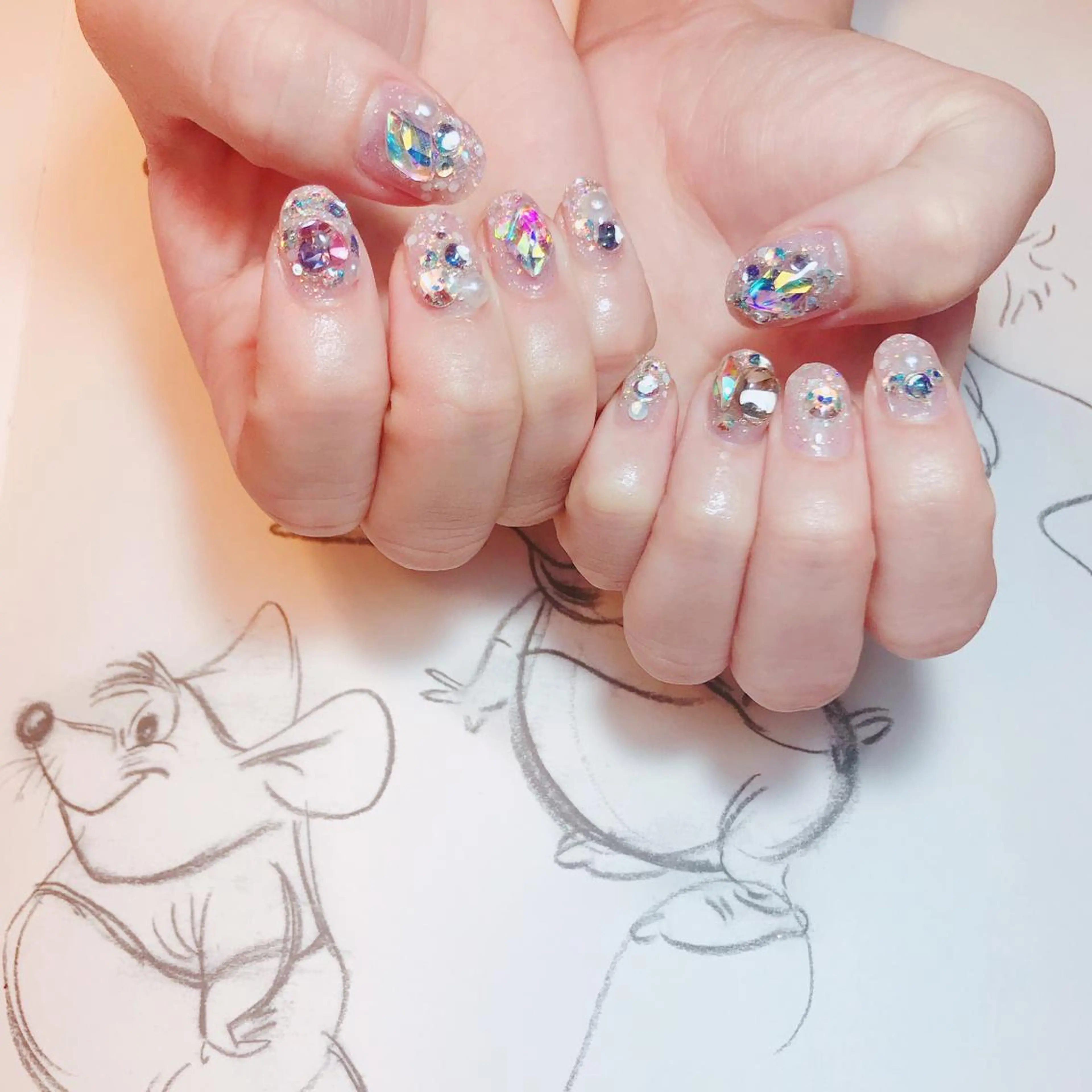 ネイル キラキラネイル owlnail /持込みデザイン専門のネイルデザイン
