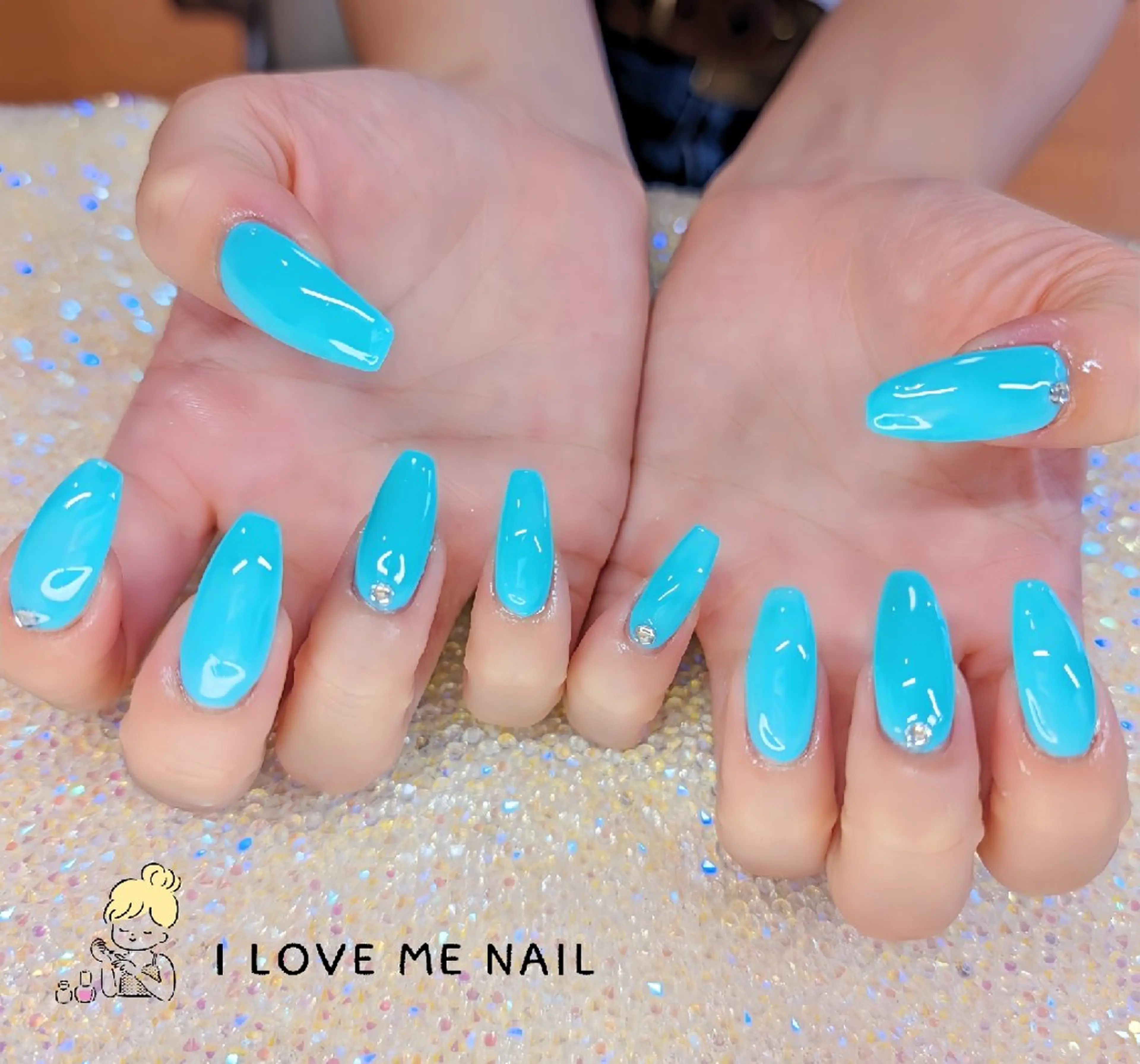 ネイル 長さ出し ジェルネイル ハート 韓国ネイル マグネットネイル ハンドネイル I LOVE ME NAIL.｡.:*♡のネイルデザイン