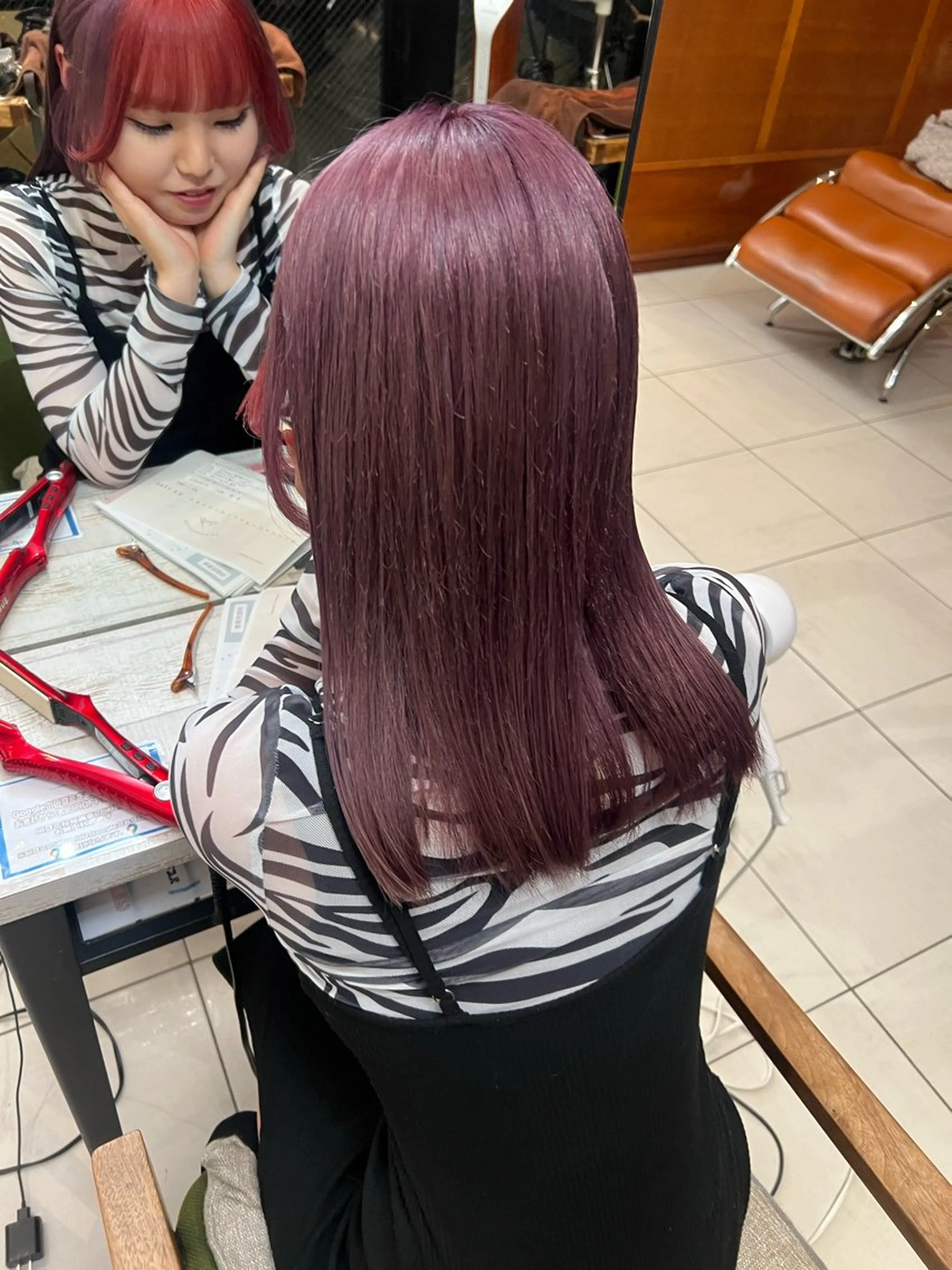 セミロング カラー ラベンダーカラー ラベンダーピンク ピンクカラー ヘアカラー トリートメント 艶カラー/耳つぼ/ 浴衣着付け/渡辺奈緒のその他イメージ