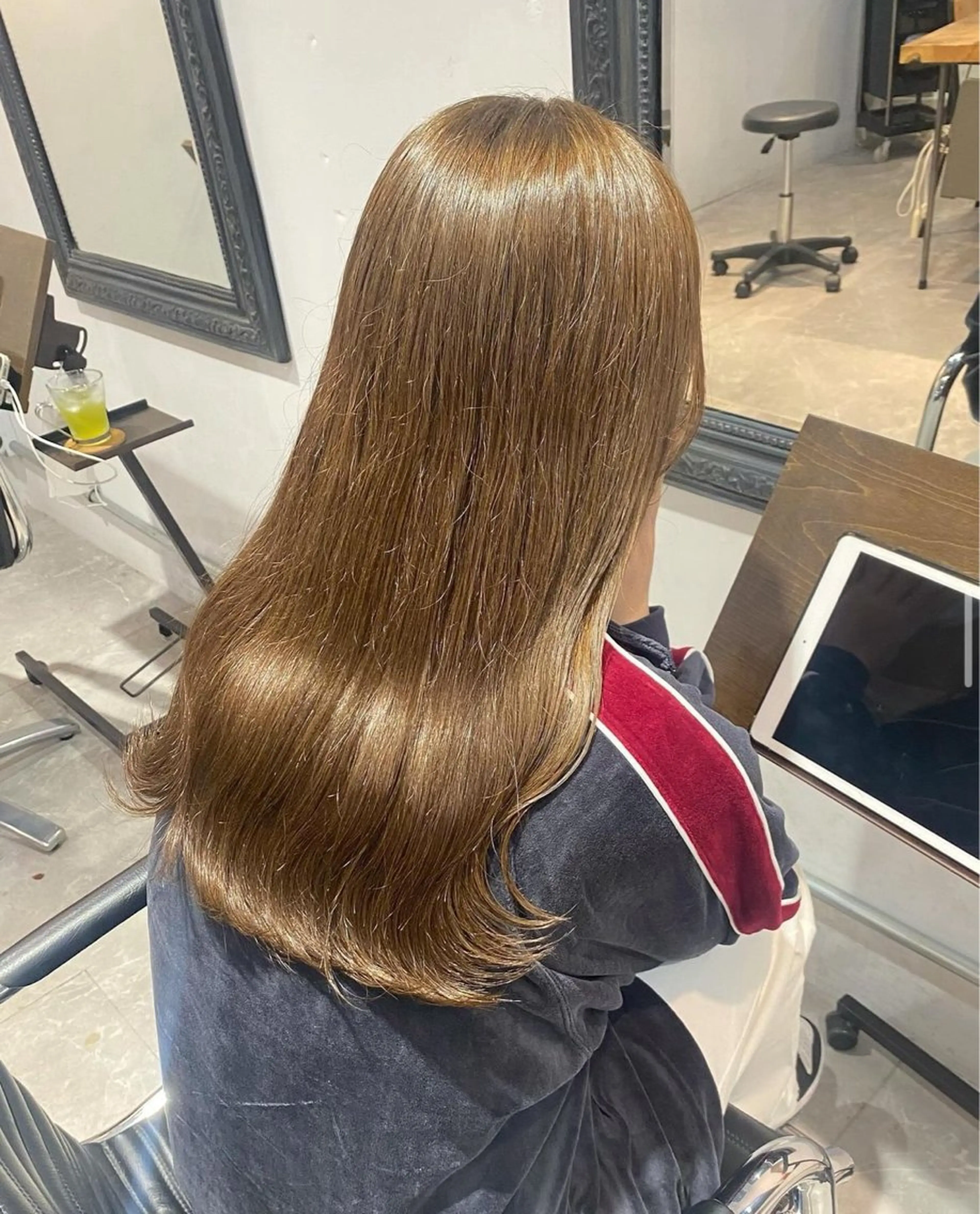 ロング カラー アッシュ ベージュカラー ✨メンズ縮毛モデル 募集✨イブキのヘアスタイル