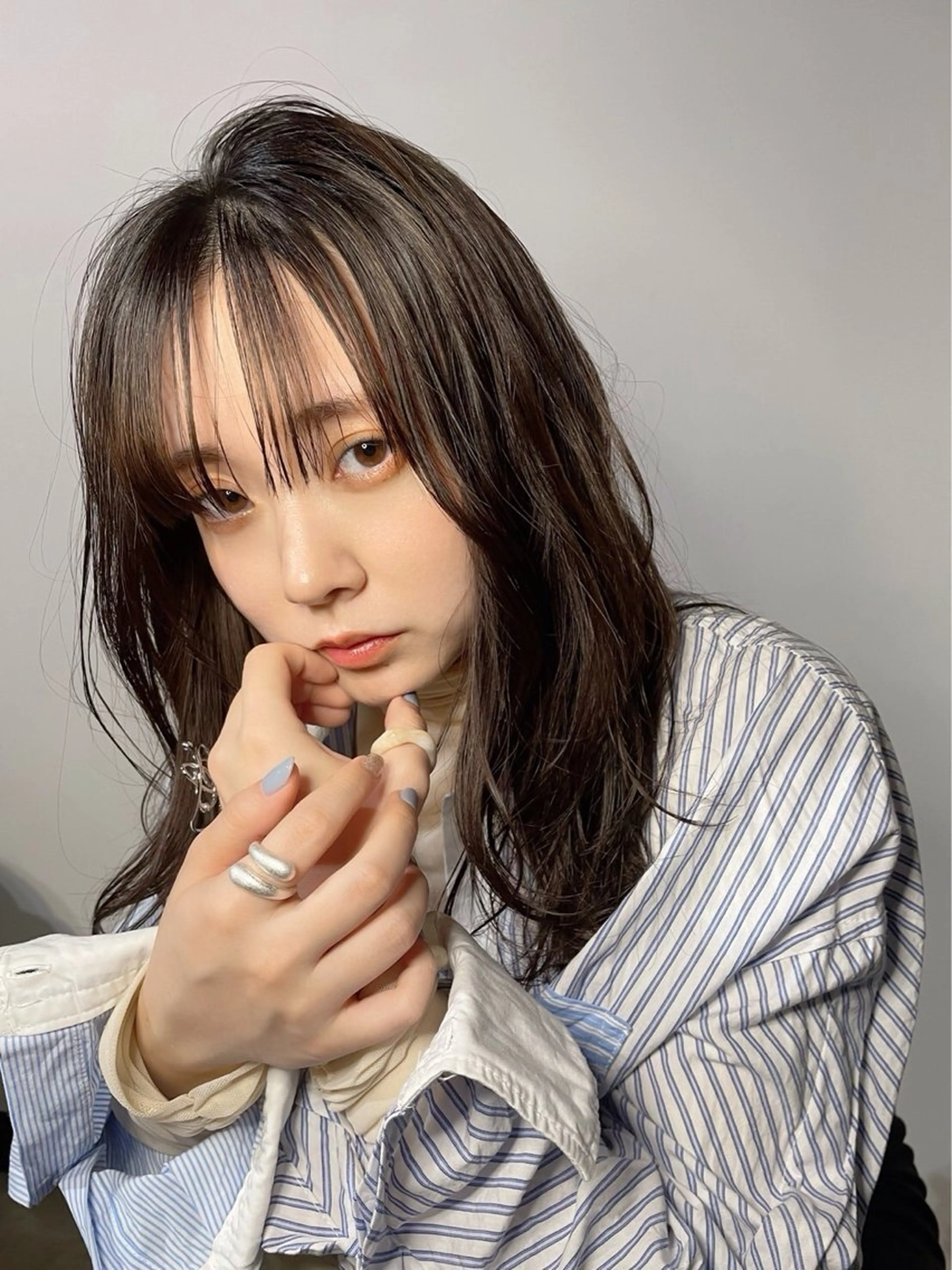 セミロング カラー ケアカラー 透明感カラー 髪質改善 🌈Luana🌈 公式/大通のヘアスタイル
