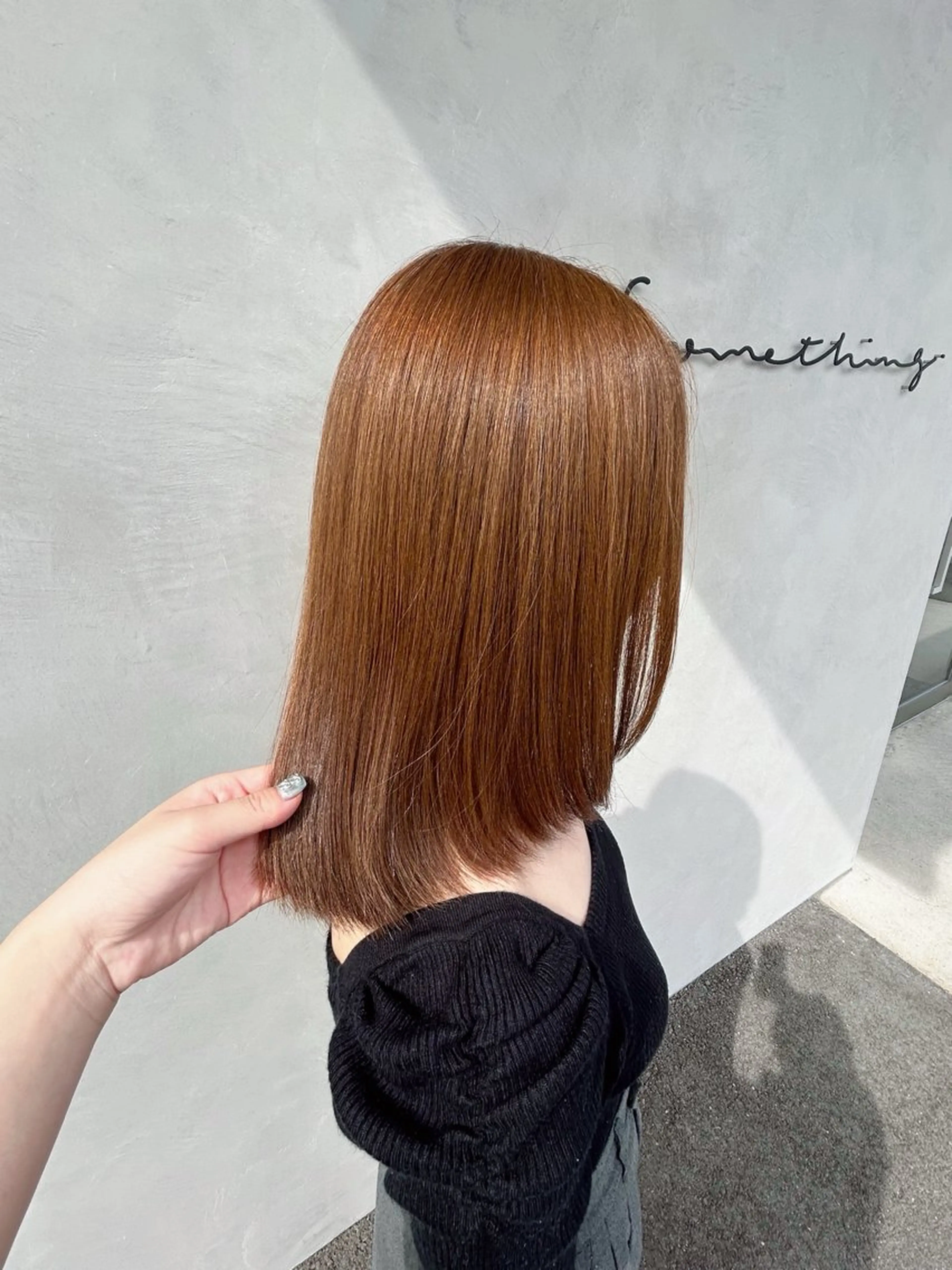 ミディアム ヘアカラー トリートメント Something MOMOKAのヘアスタイル