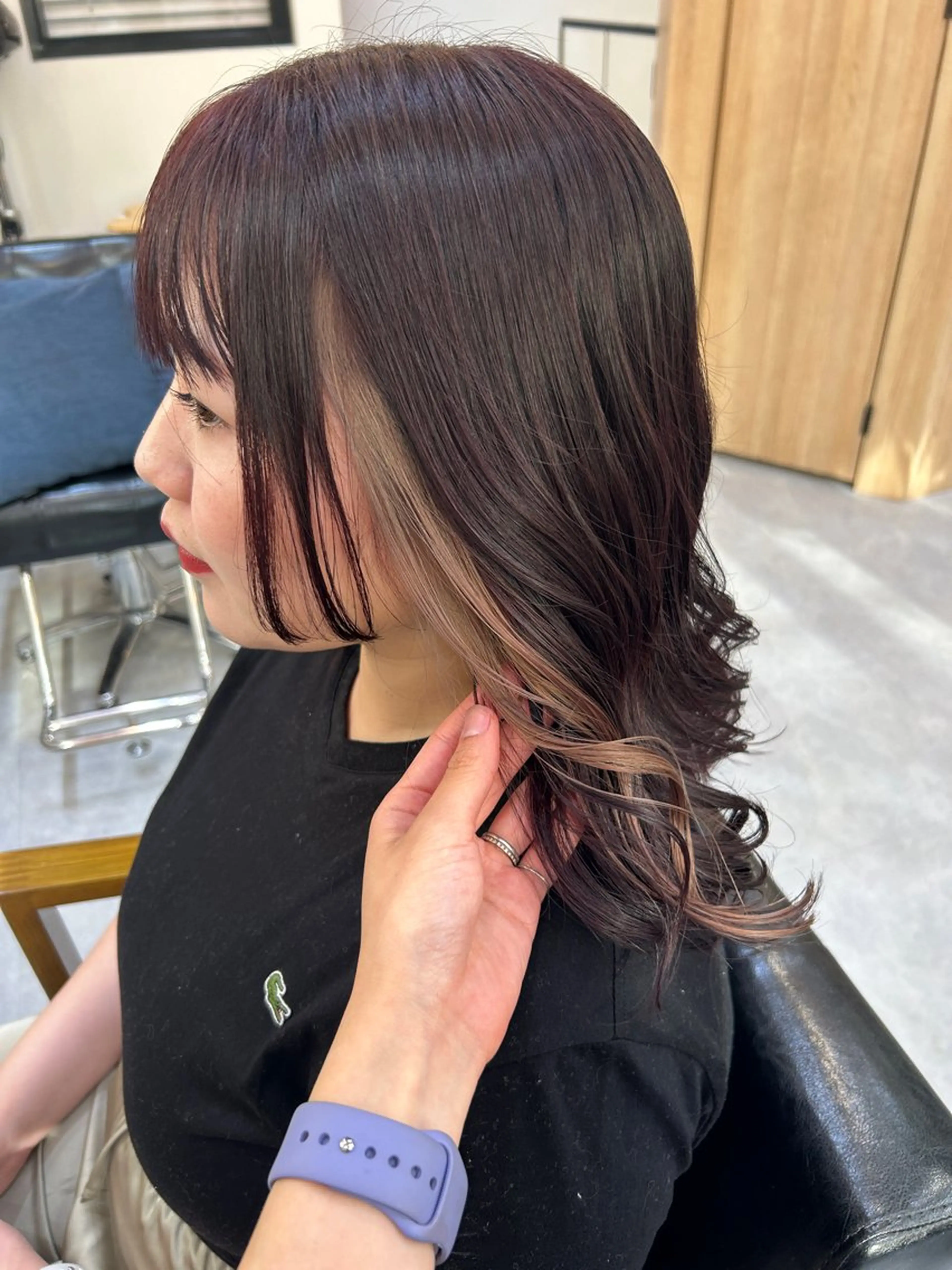 セミロング カラー ヘアカラー トリートメント CARICIA 白木 由里加のヘアスタイル