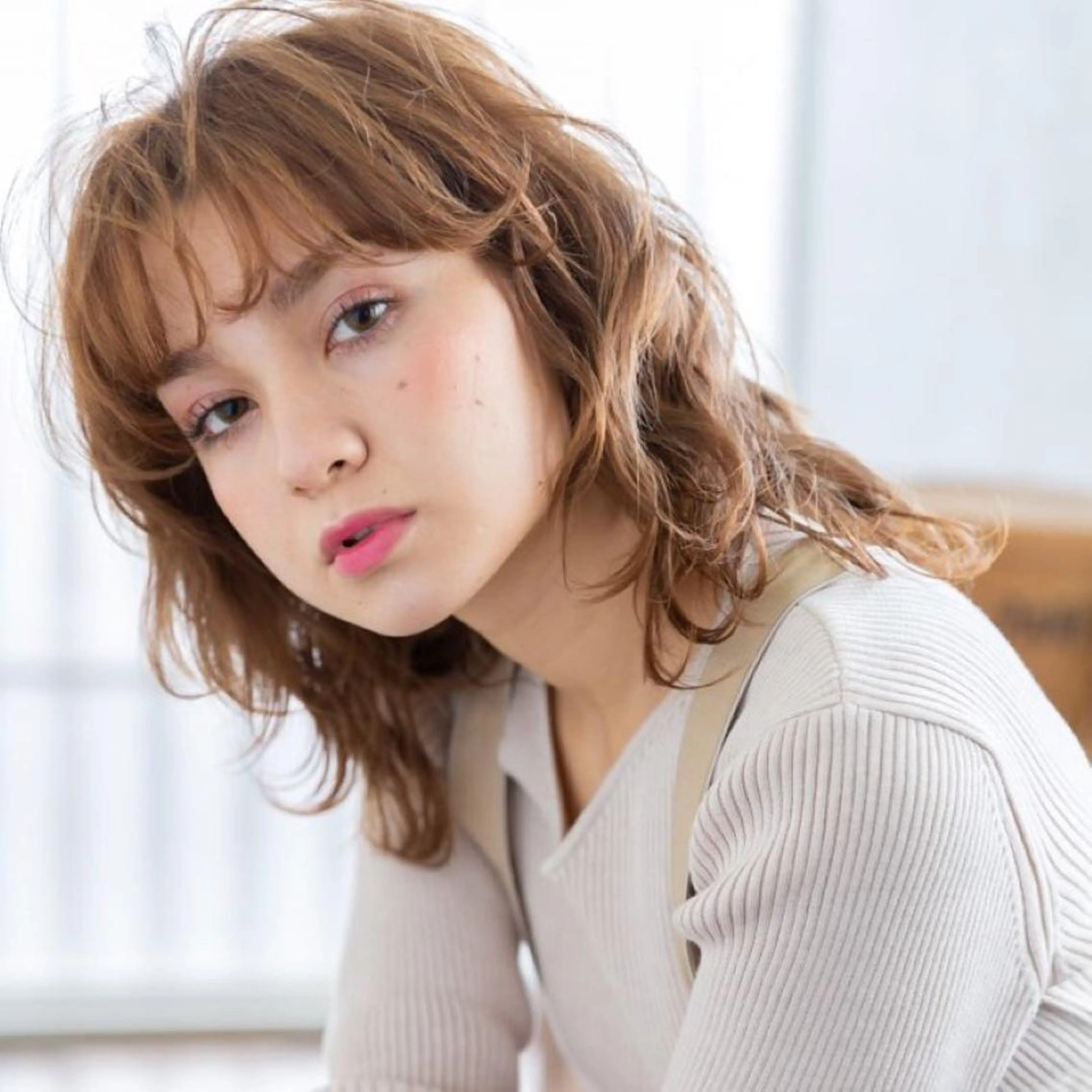 ミディアム ヘアカラー チダアキフミ Ash大森のヘアスタイル