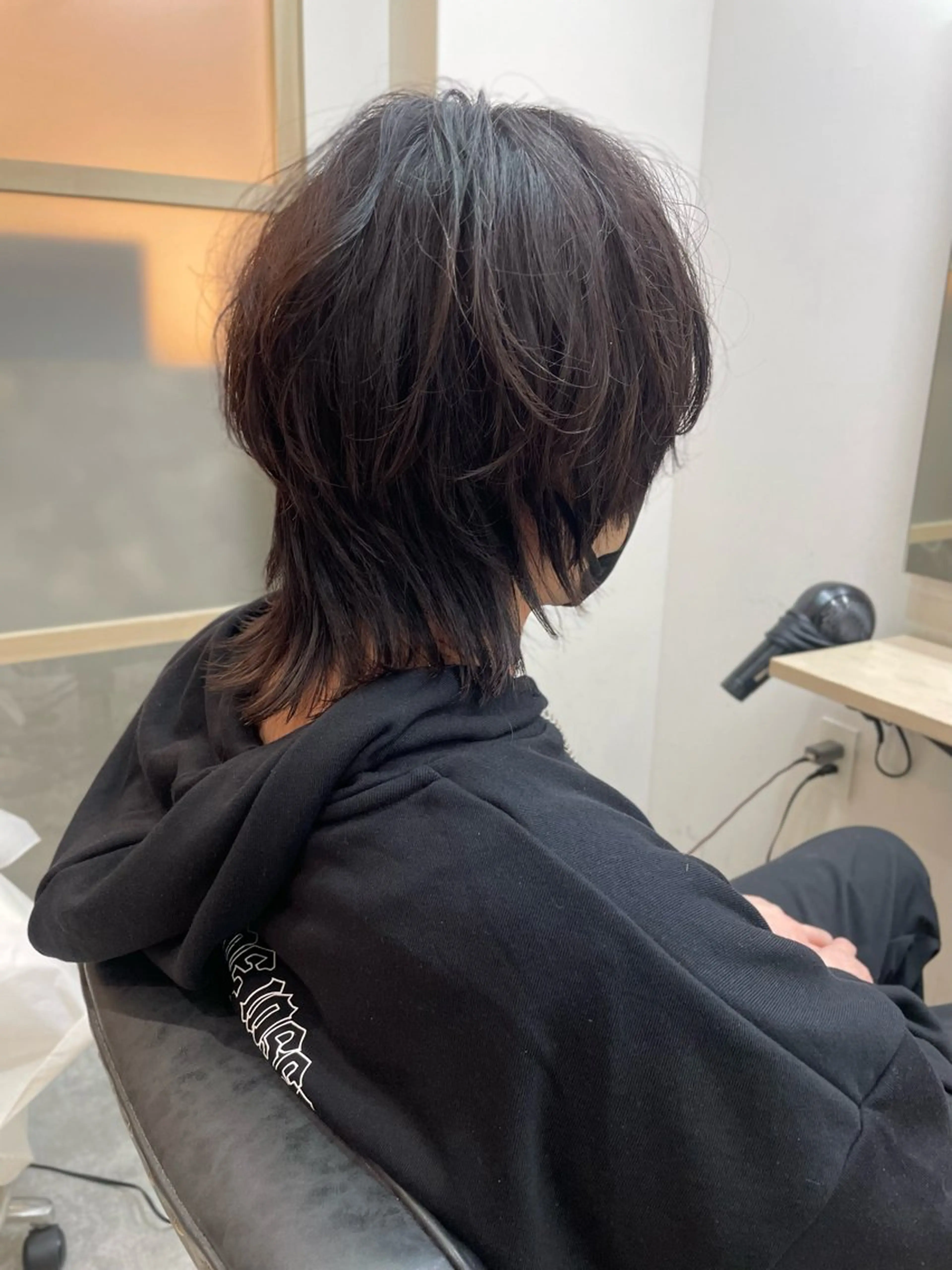 ミディアム メンズ メンズウルフカット ウルフカット カット EMANON新宿南口所属・🦄中性ウルフ ☁️Shiori🦄のヘアスタイル