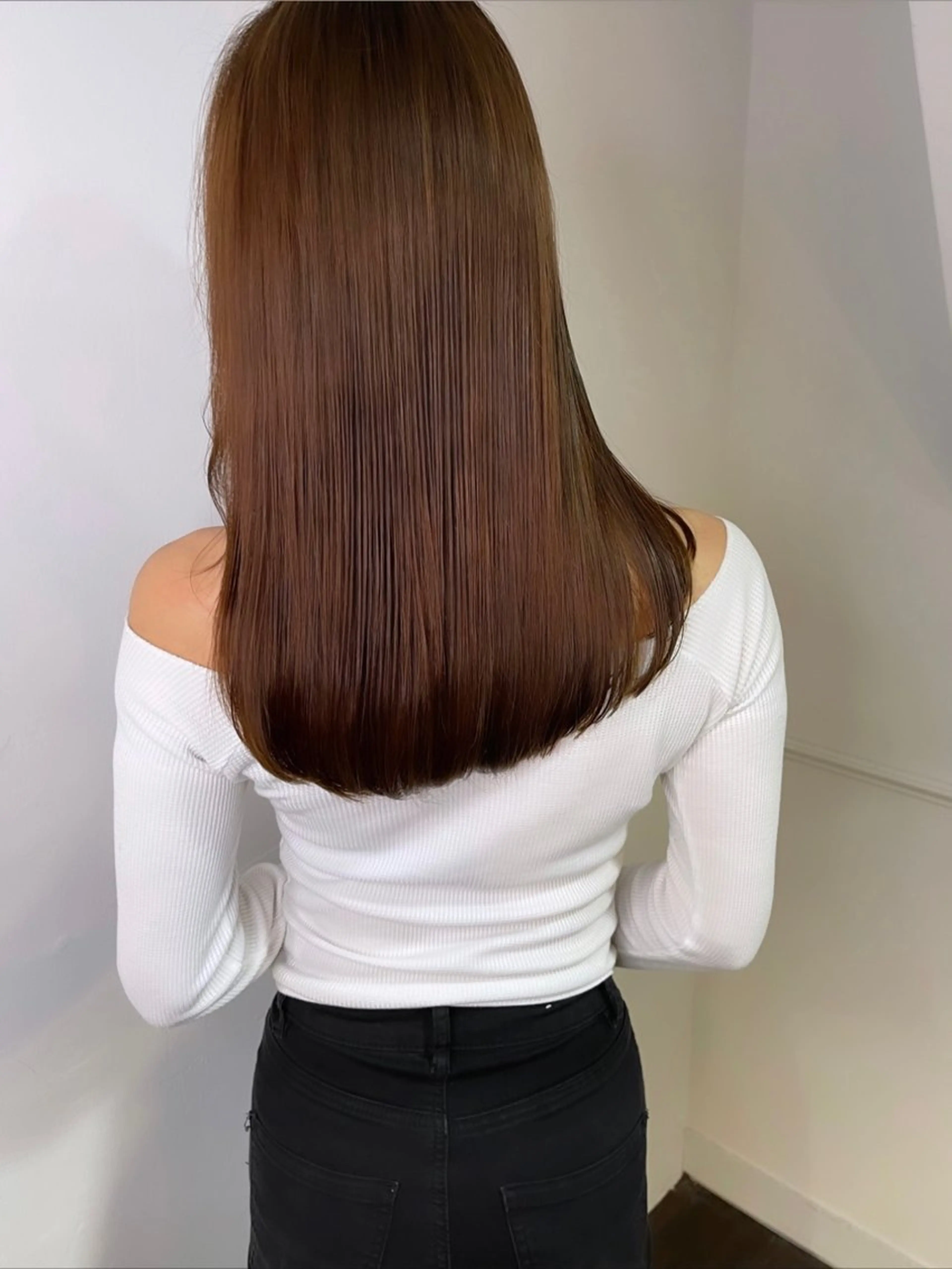 セミロング カラー ヘアアレンジ カット ヘアカラー トリートメント 心斎橋ダブルカラー ボブ/レイヤーのヘアスタイル